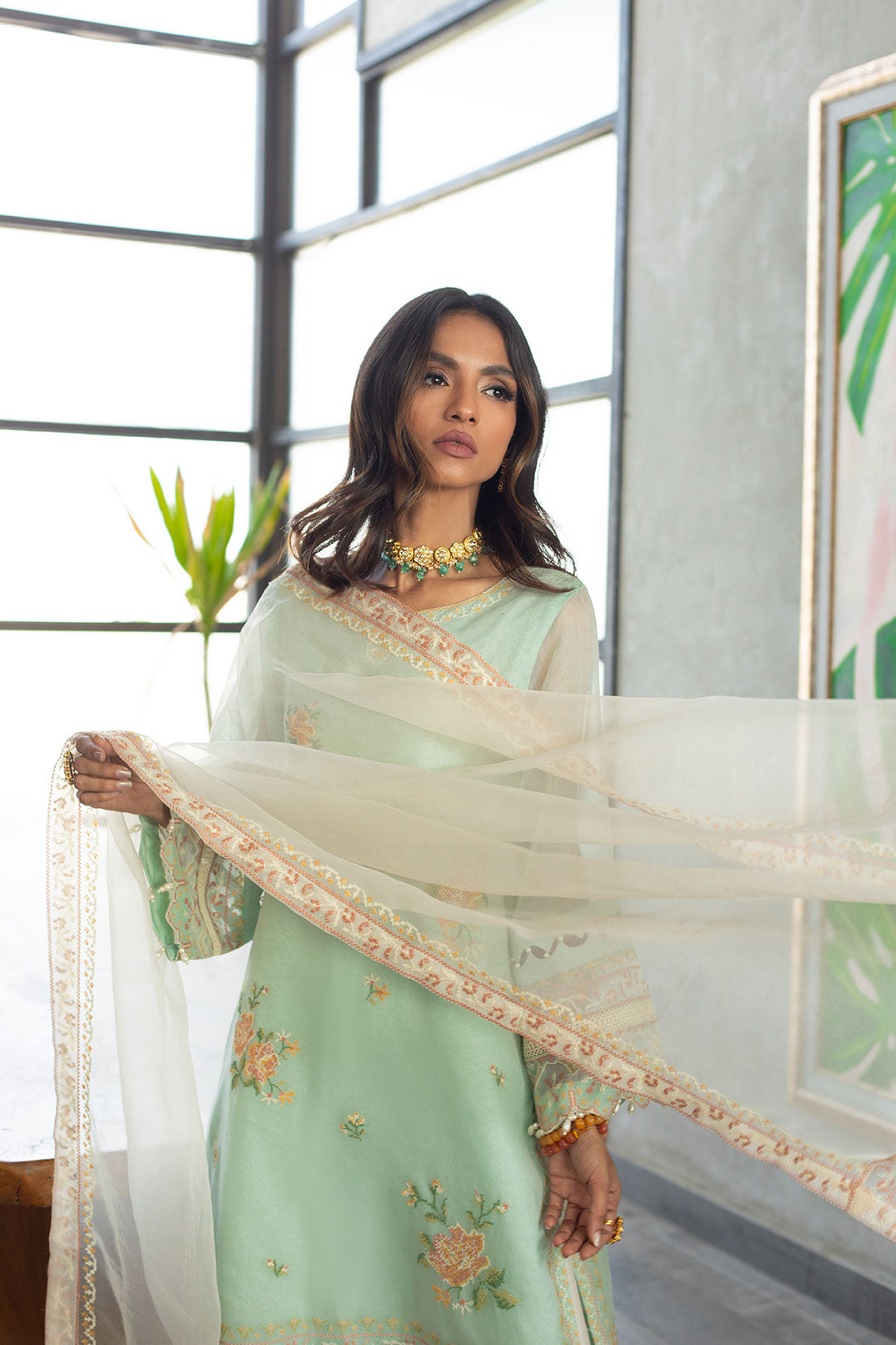 SS24DD-1130 OFF-WHITE DUPATTA