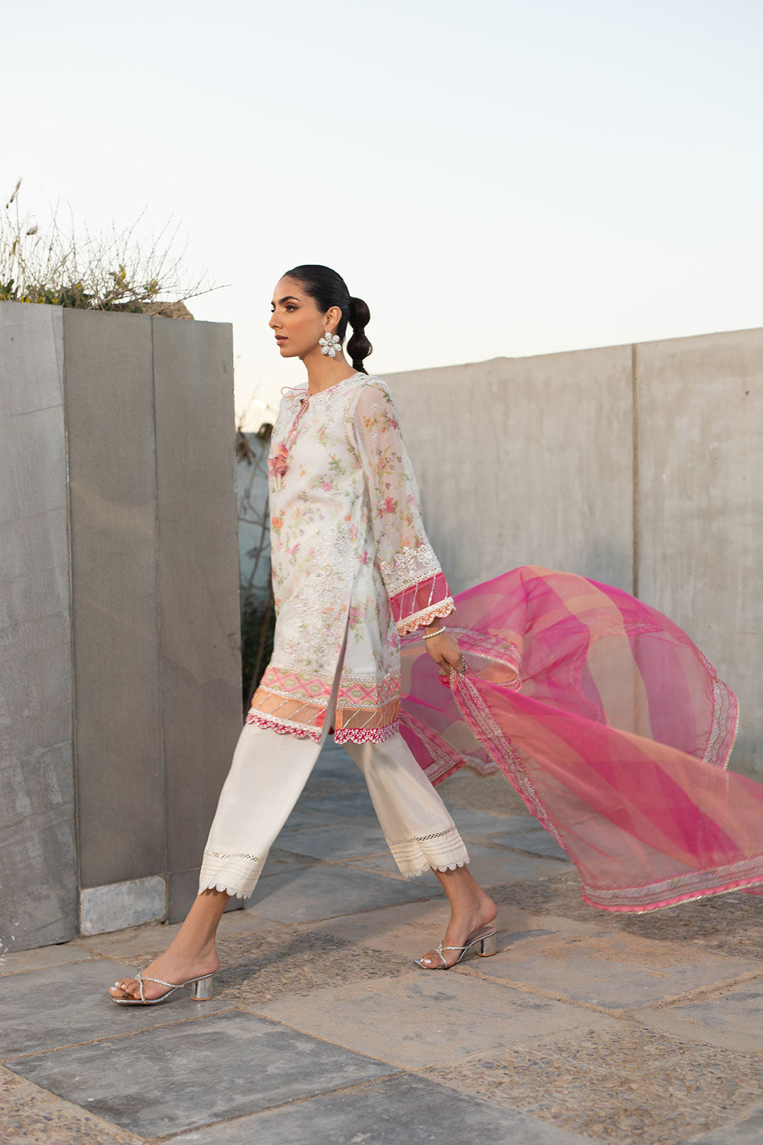 SS24DD-2291 PINK DUPATTA
