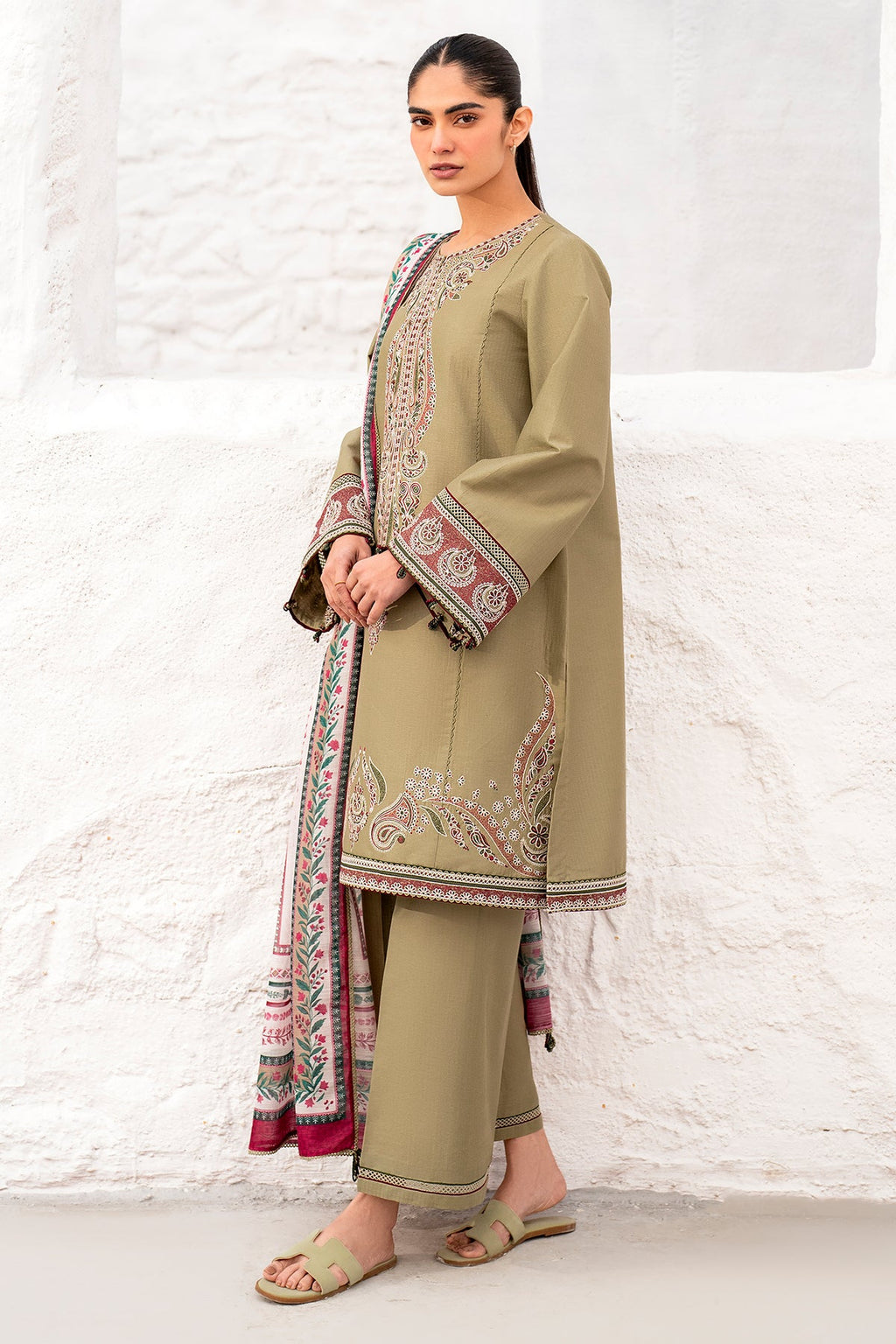 EMBROIDERED DOBBY LAWN RTW-1190