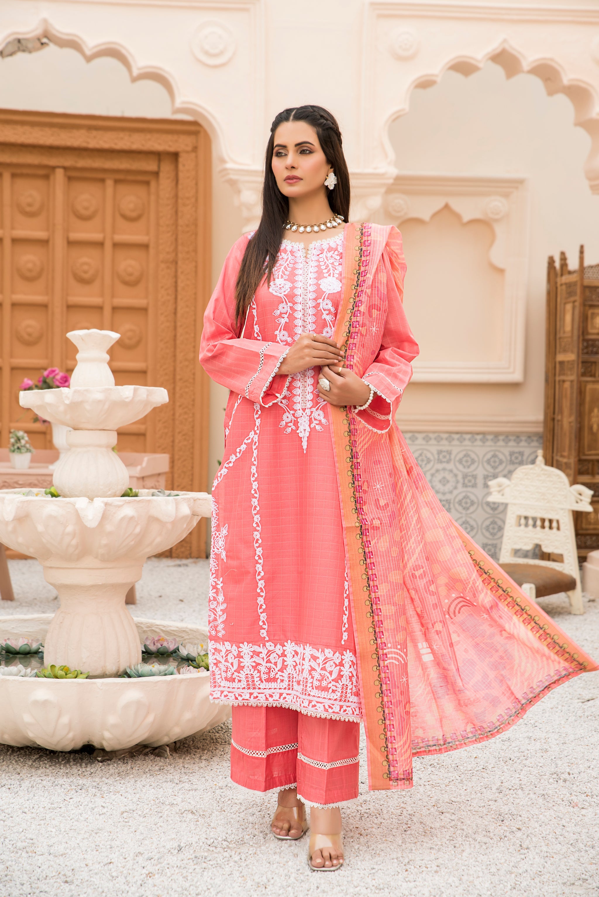 3 Piece Rose Vale Doria Embroidered Suit (RTW)