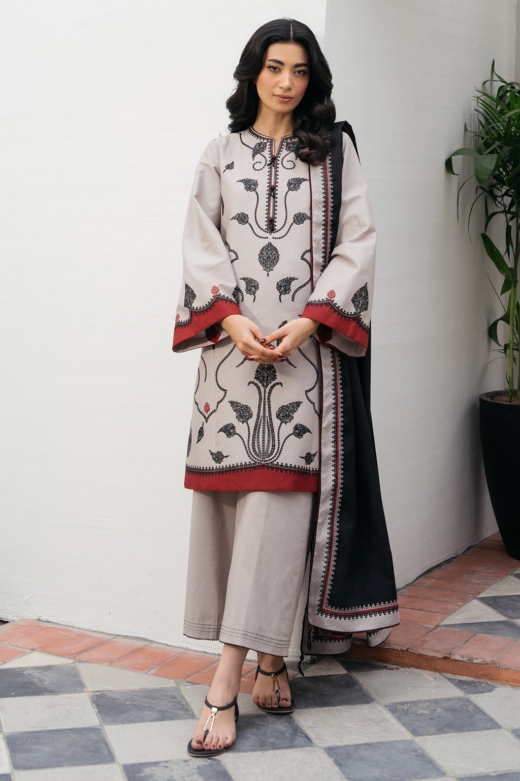 EMBROIDERED DOBBY LAWN USE-9178