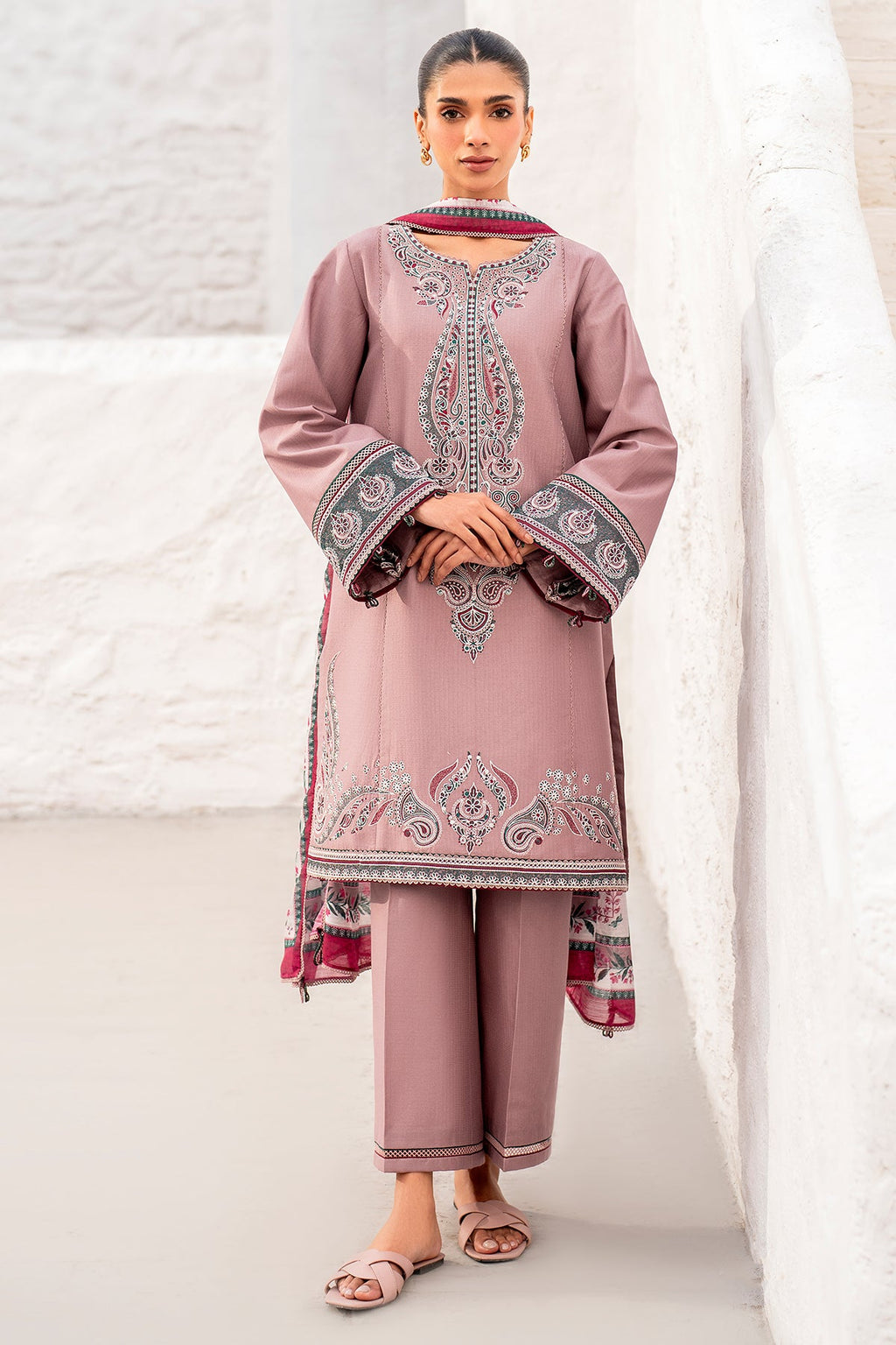 EMBROIDERED DOBBY LAWN RTW-1189