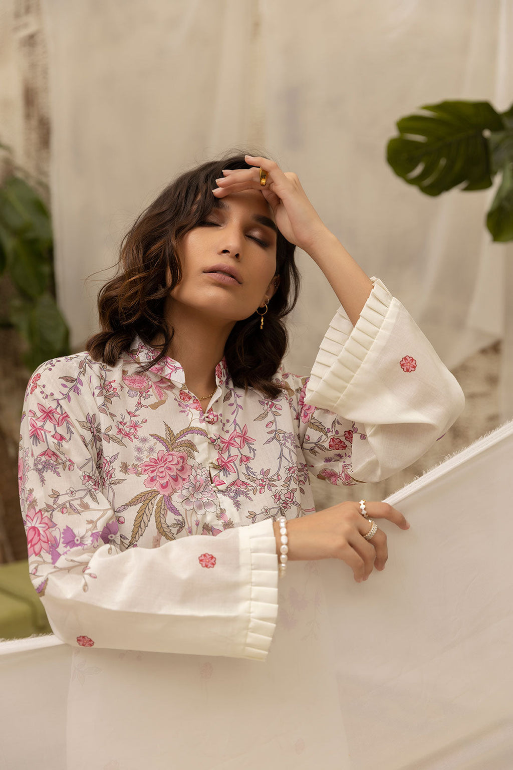 DC-0480 OFFWHITE DIGITAL PRINTED KURTA