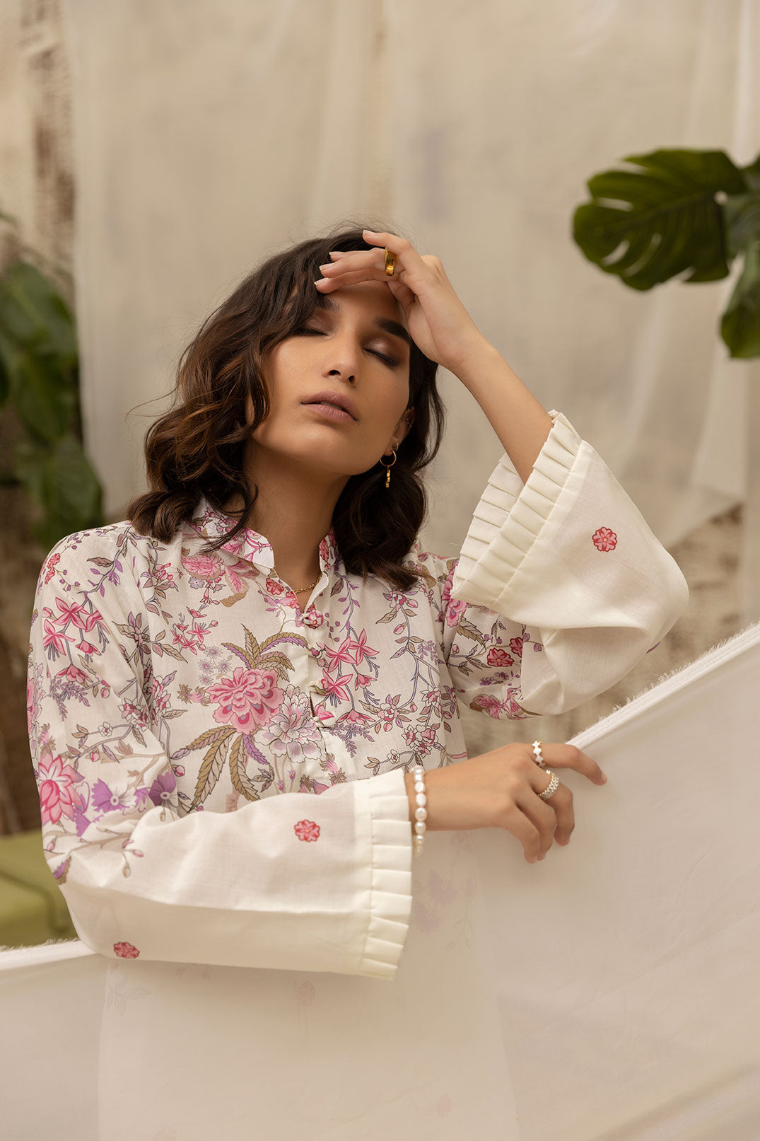 DC-0480 OFFWHITE DIGITAL PRINTED KURTA
