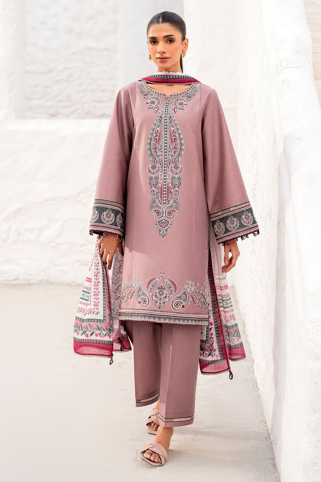 EMBROIDERED DOBBY LAWN RTW-1189