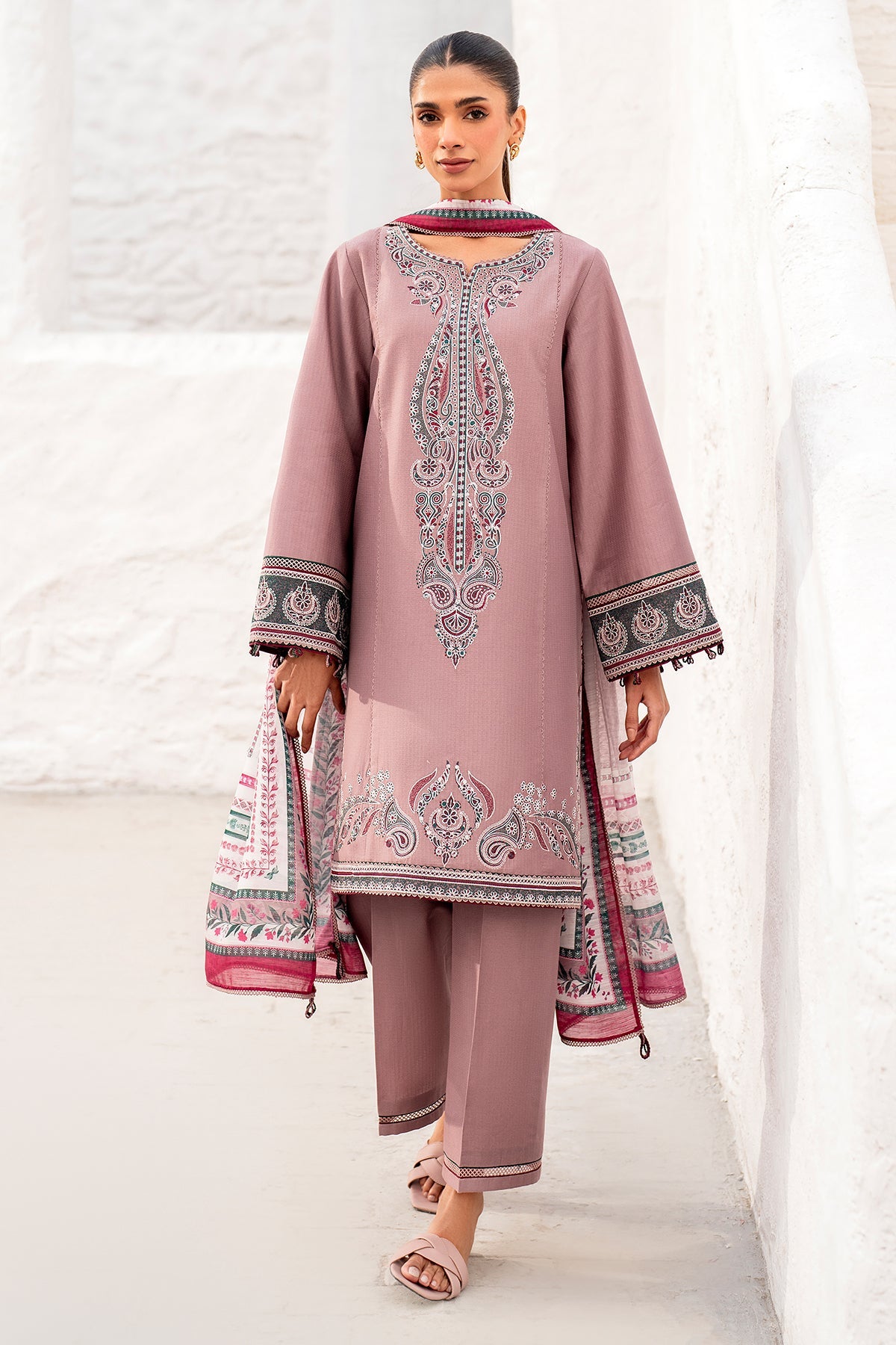 EMBROIDERED DOBBY LAWN RTW-1189