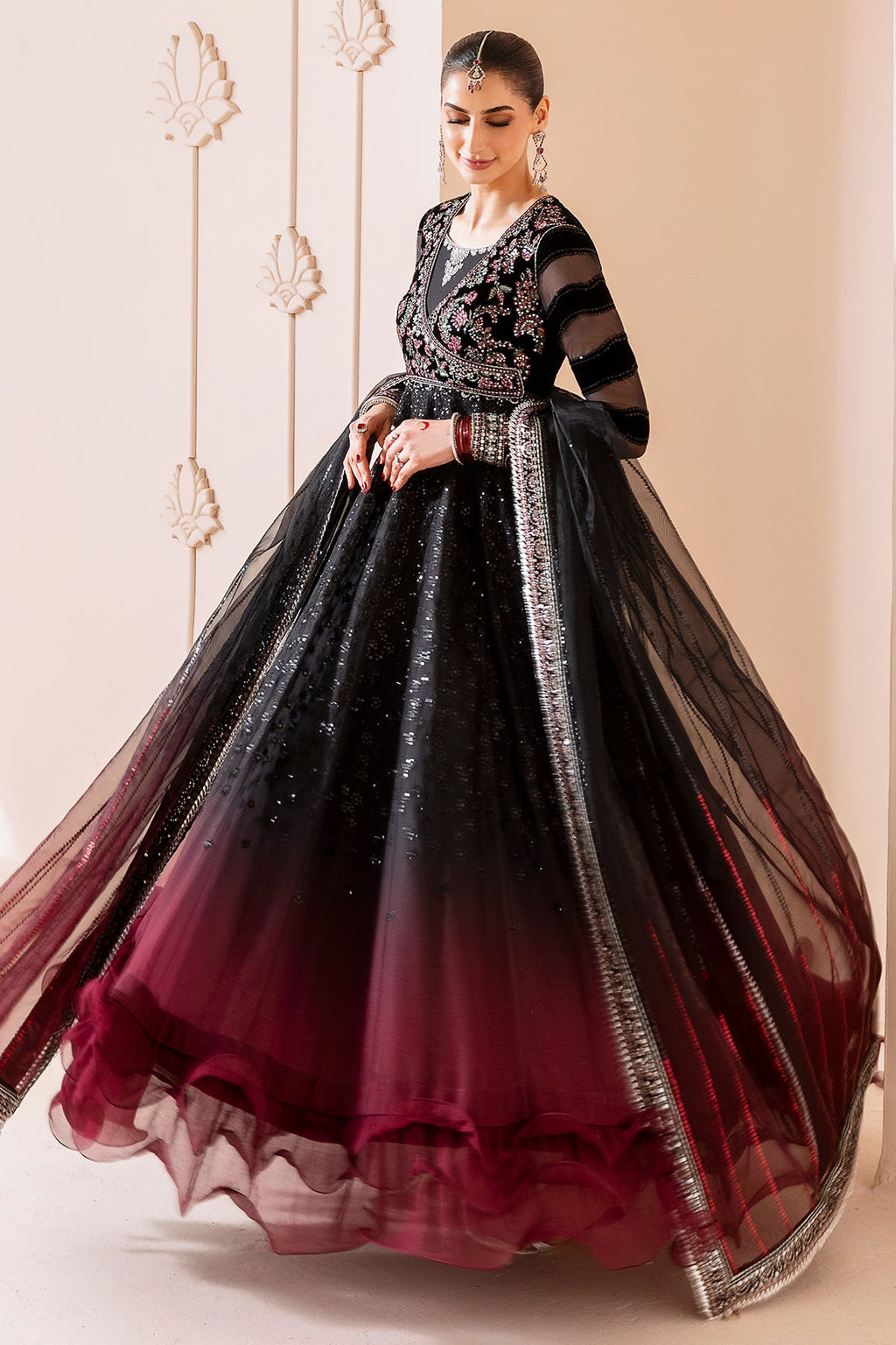 Embroidered Velvet Formal CVF D-10