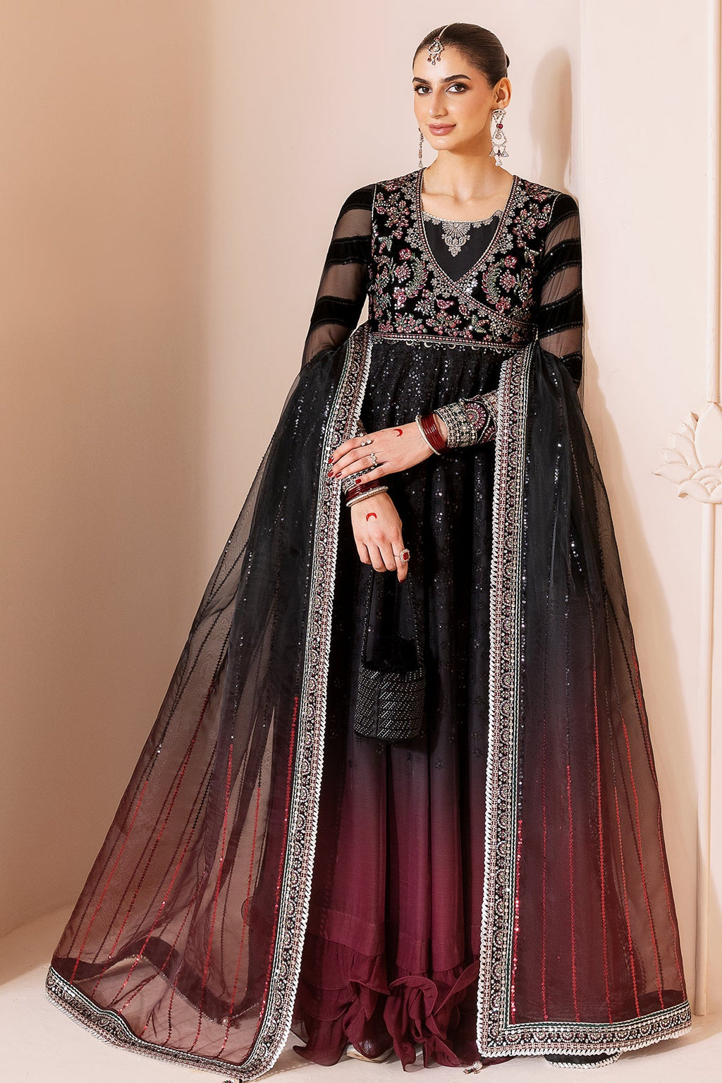 Embroidered Velvet Formal CVF D-10