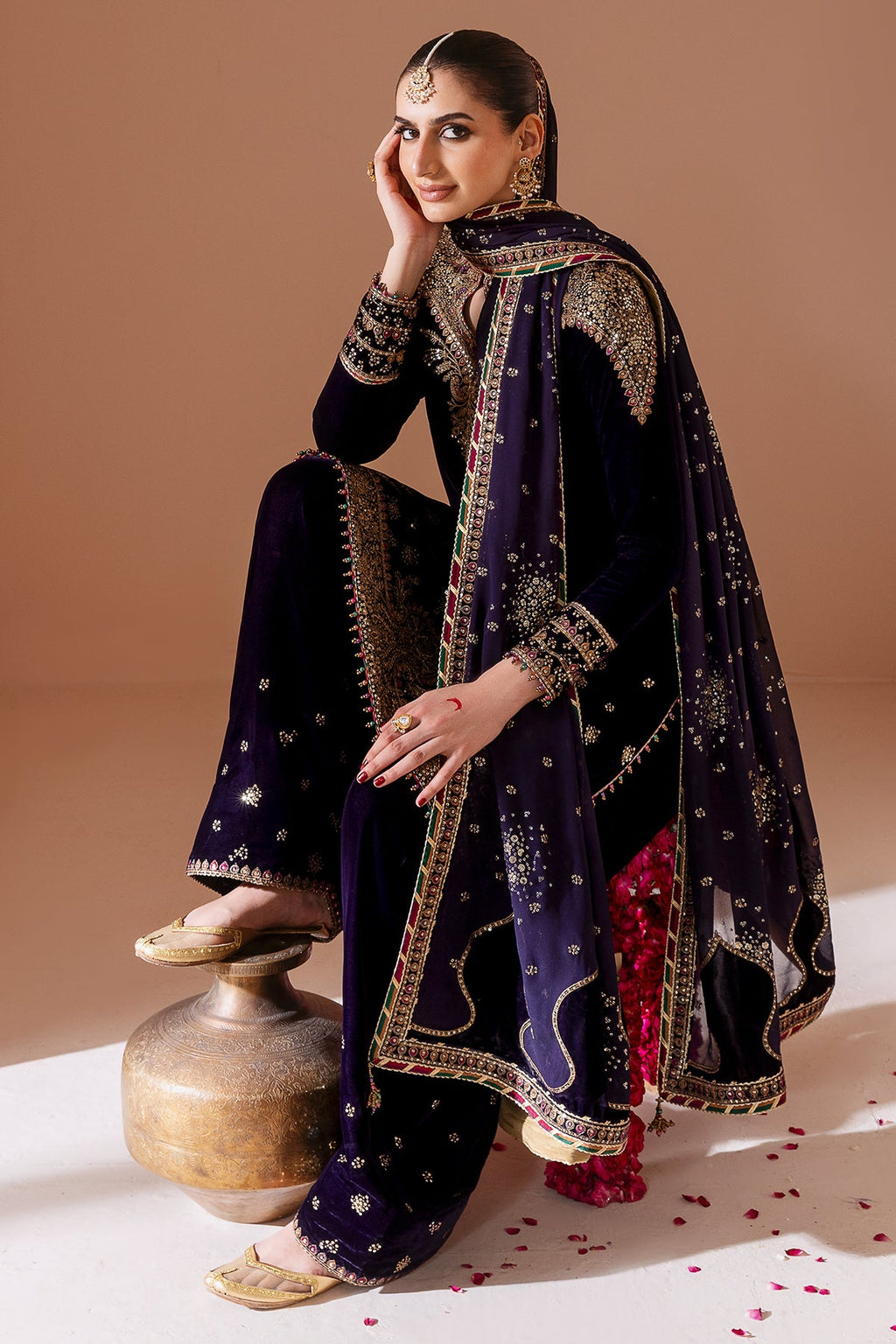 Embroidered Velvet Formal CVF D-08