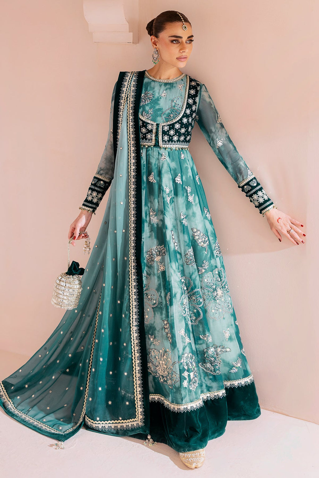 Embroidered Velvet Formal CVF D-06