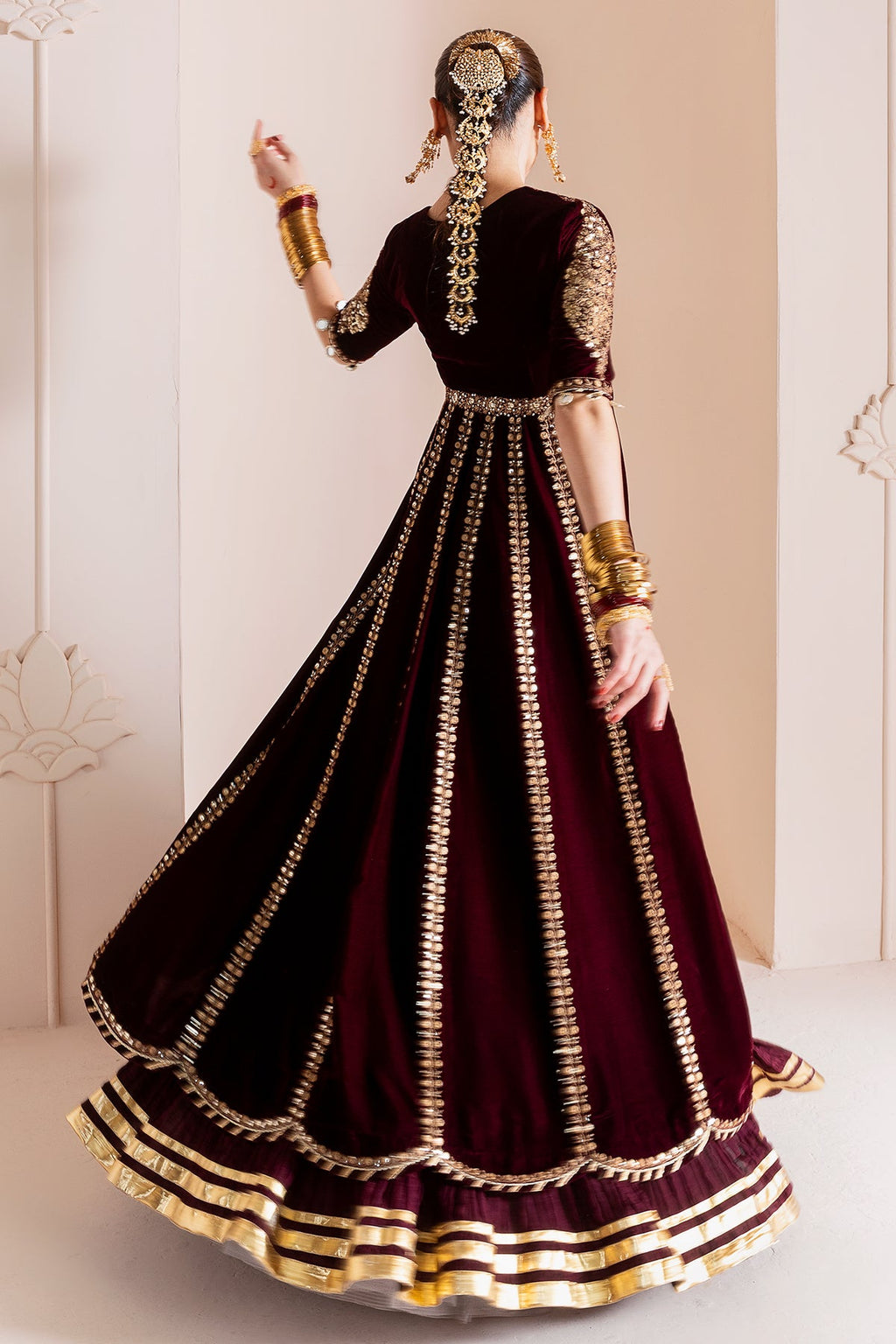 Embroidered Velvet Formal CVF D-12