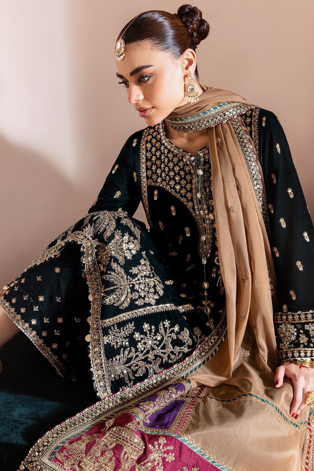 Embroidered Velvet Formal CVF D-01