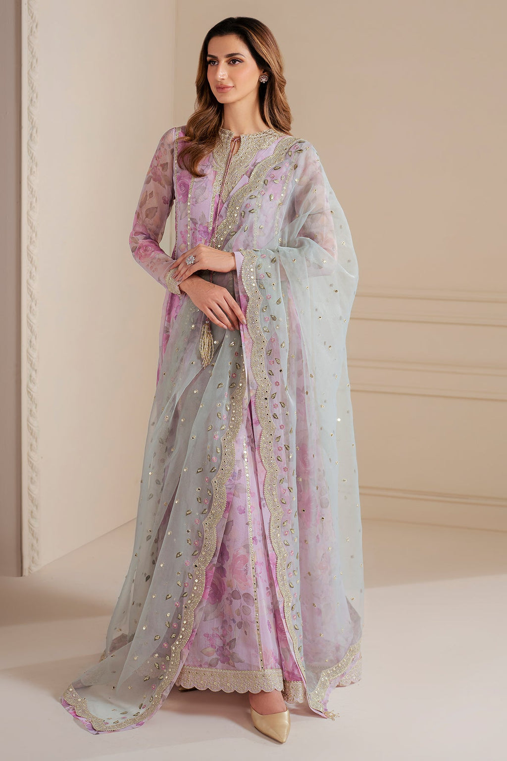 EMBROIDERED CHIFFON UC-3071