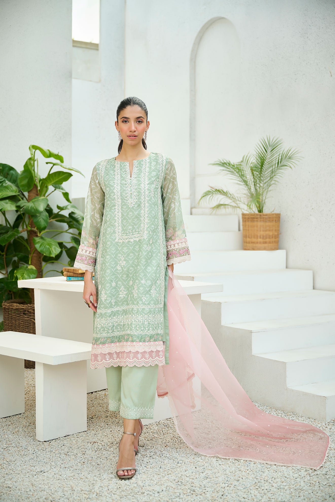 DD-1070 PINK DUPATTA
