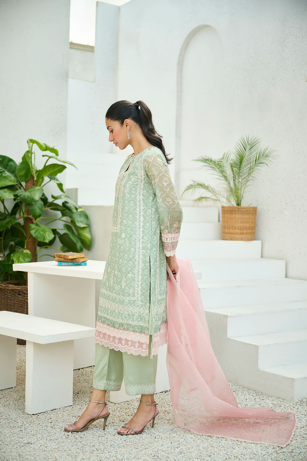 DD-1070 PINK DUPATTA