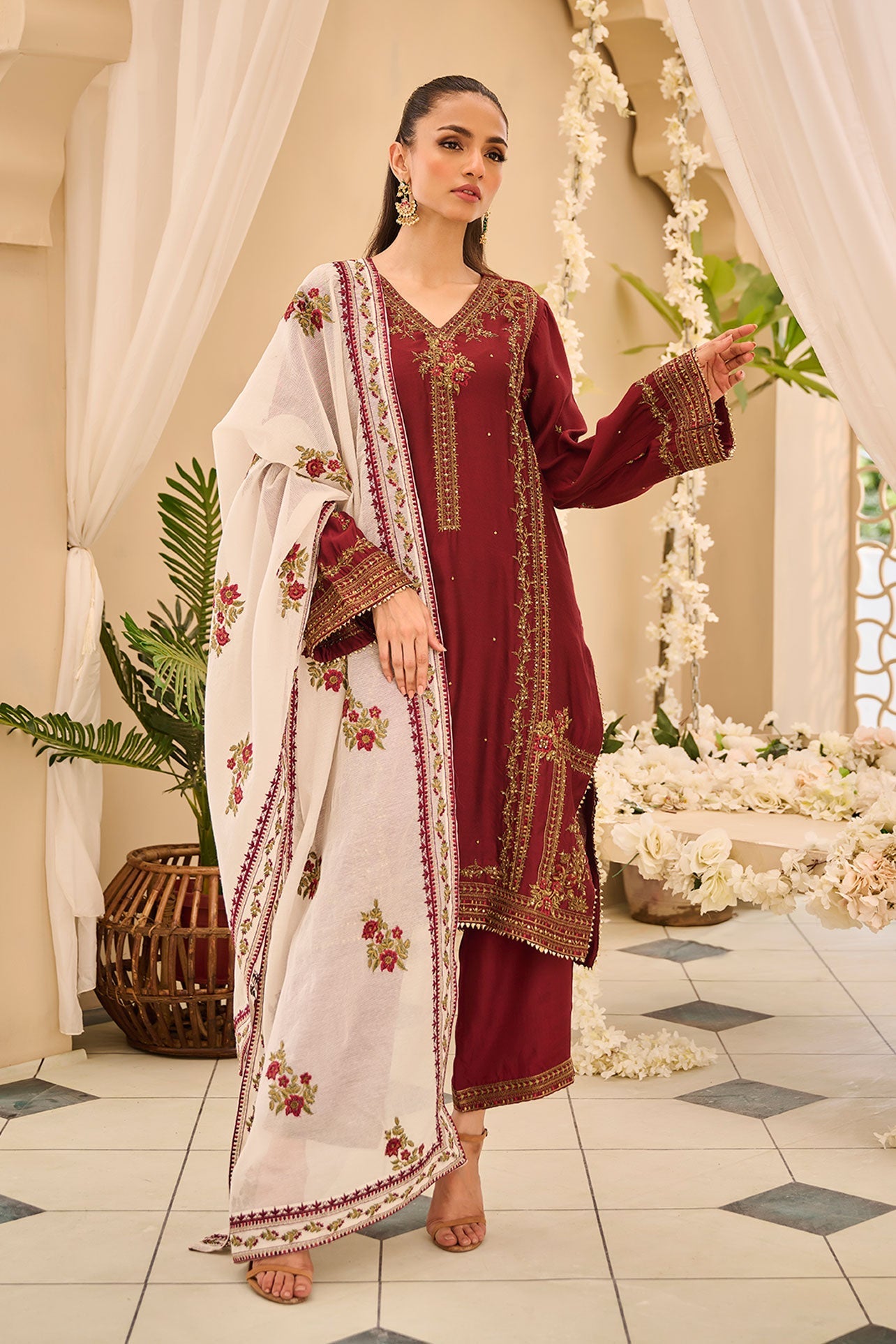 DL-0265 MAROON 3Pcs