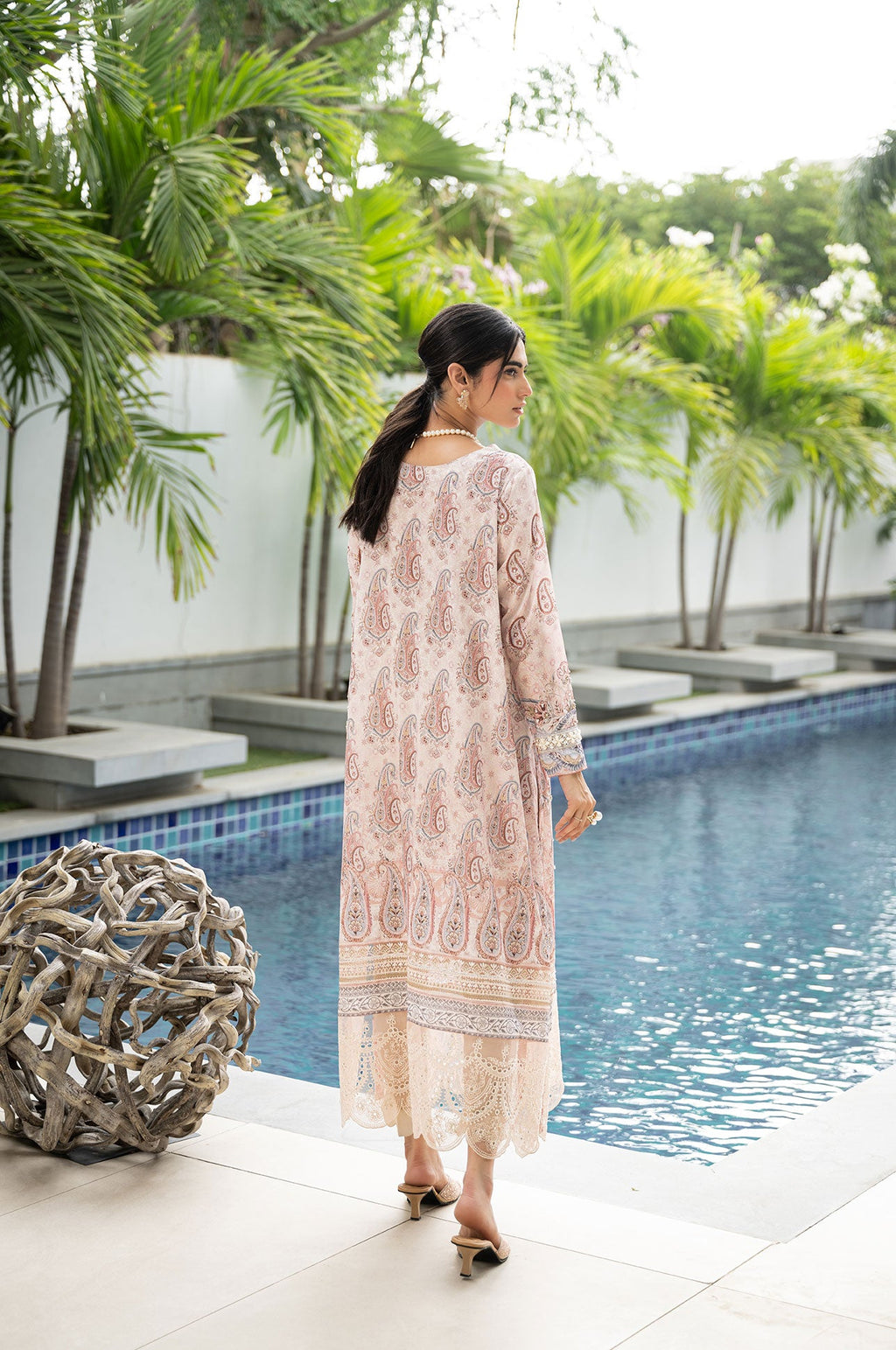 SS24DA-2442 LIGHT PINK 2PCS HAND EMBELLISHED  SHIRT WITH TROUSER