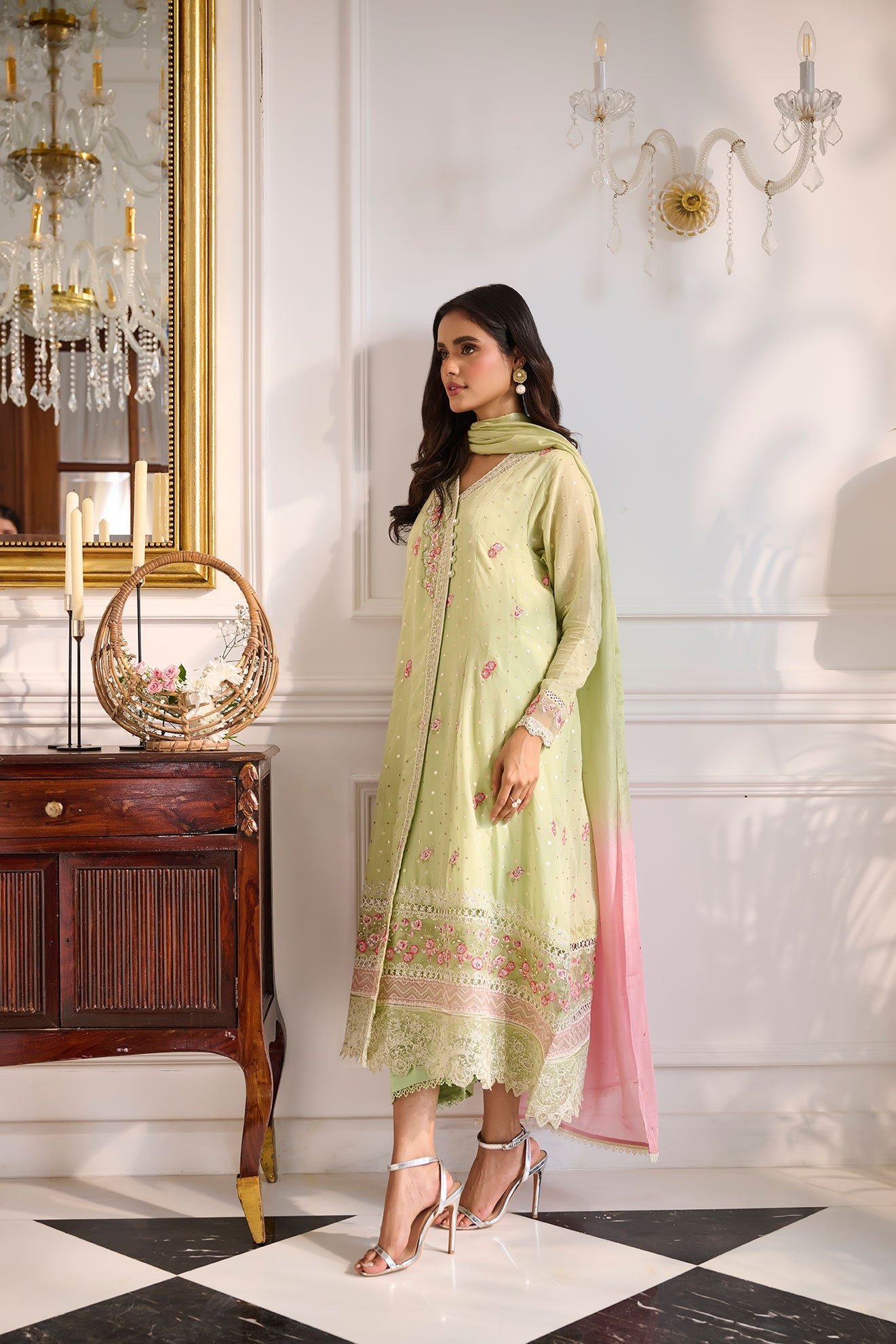 SS24DD-1142 PINK TIE DYE DUPATTA