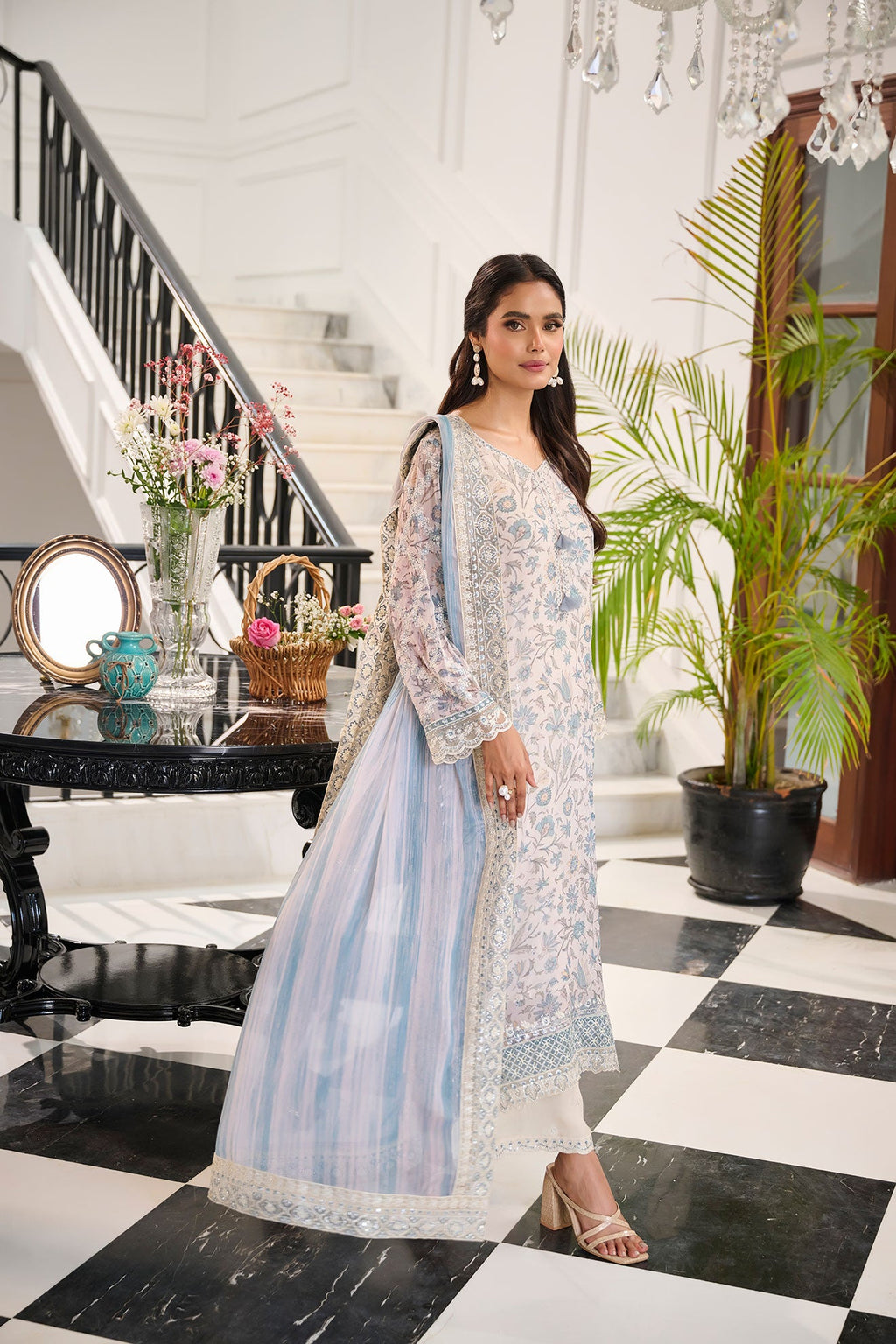 SS24DD-1133 SKY BLUE DUPATTA