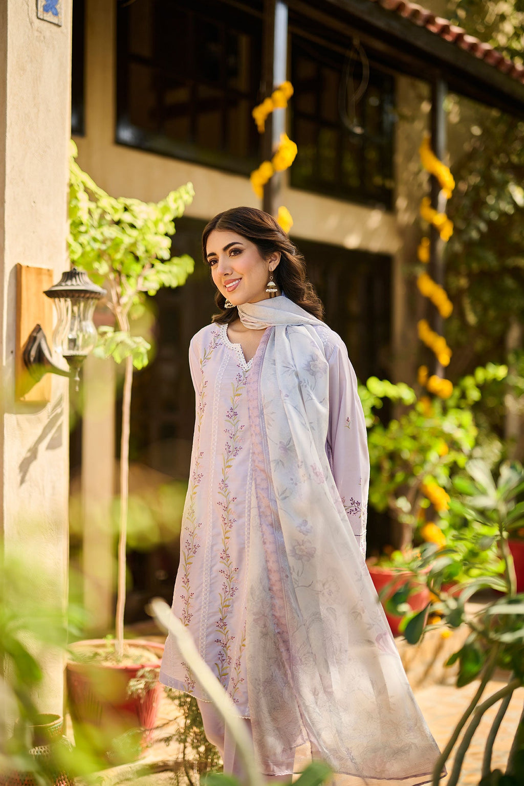 SS24DD-1175 LIGHT PURPLE DUPATTA