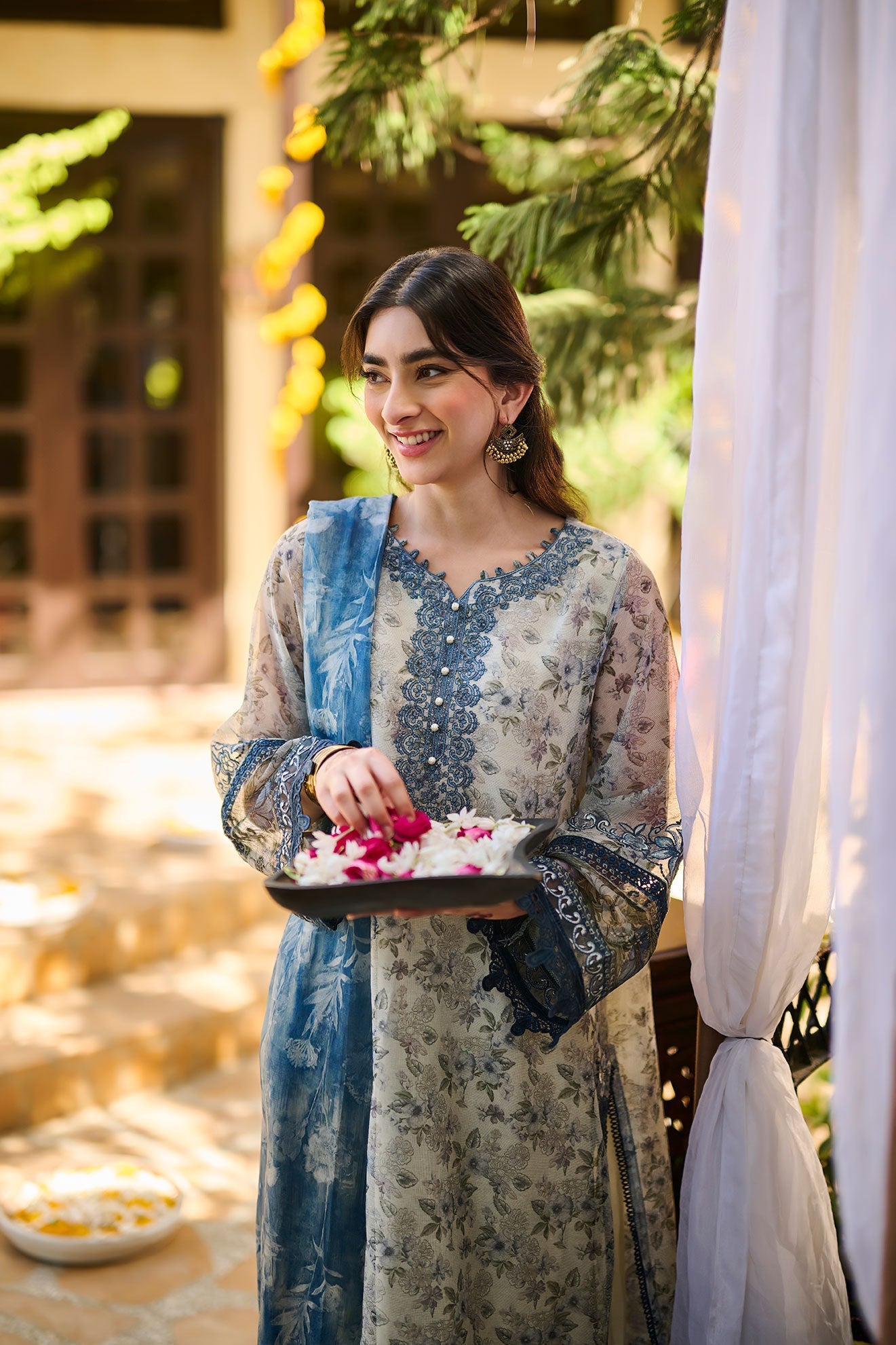 SS24DD-1172 NAVY BLUE DUPATTA