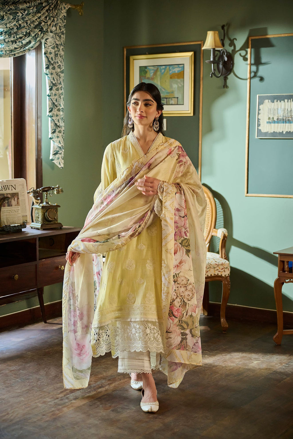 SS24DD-1170 Yellow DUPATTA