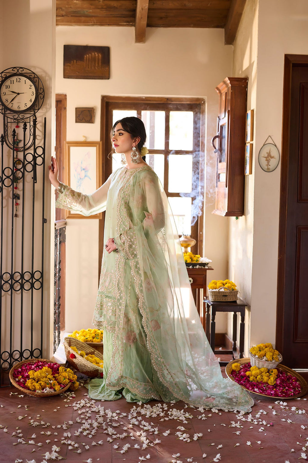 SS24DD-1168 LIGHT GREEN DUPATTA