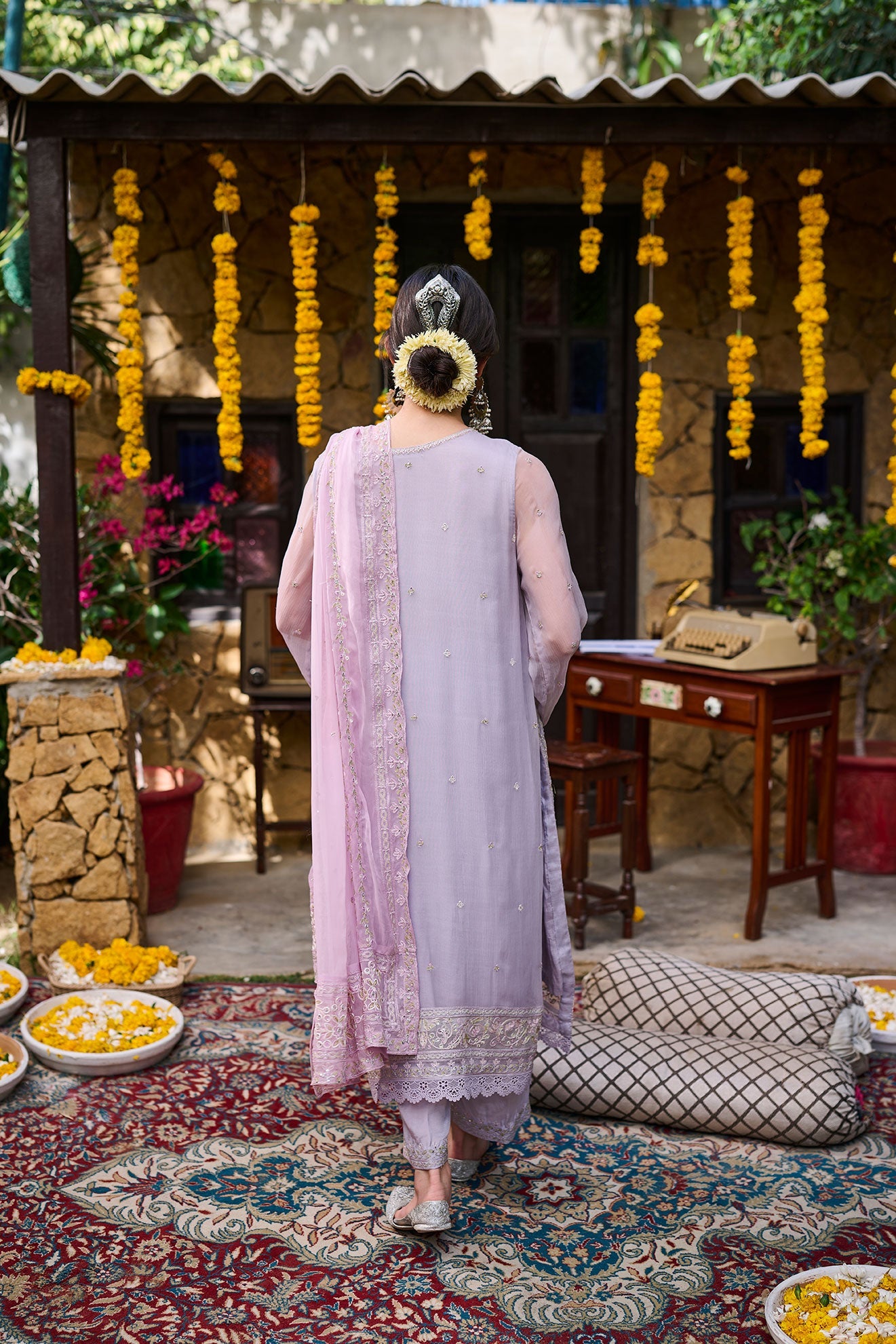 SS24DD-2371 PURPLE DUPATTA