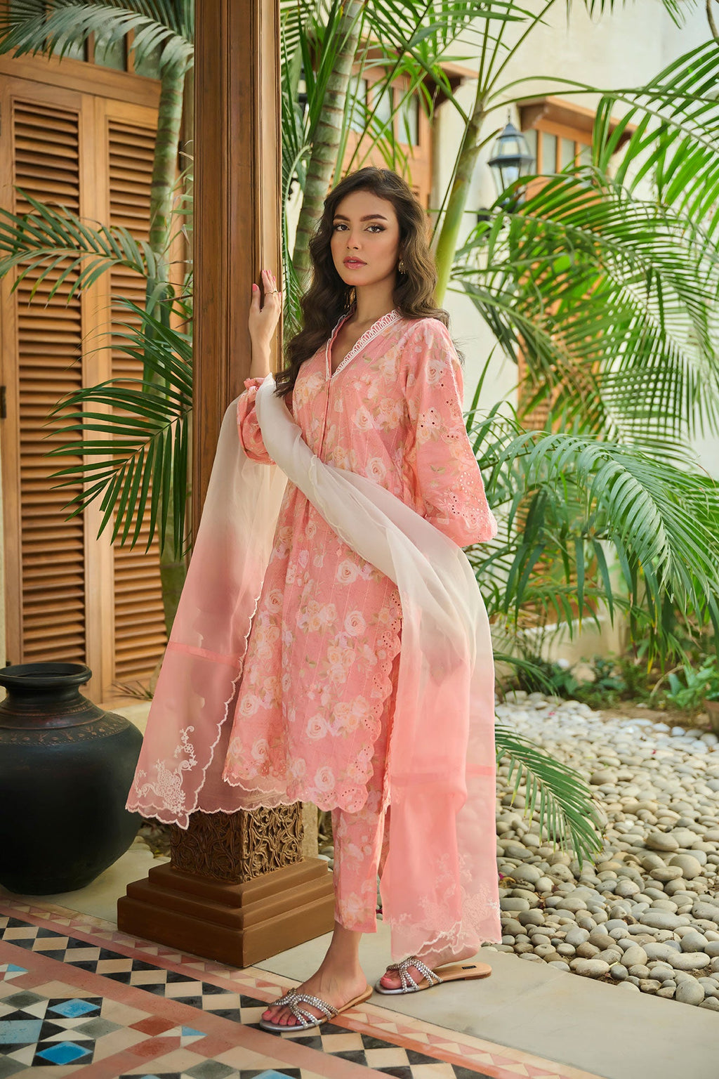 DD-1045 PINK DUPATTA