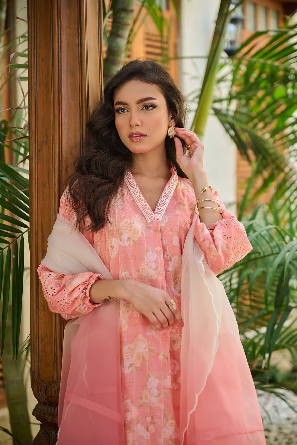 DD-1045 PINK DUPATTA