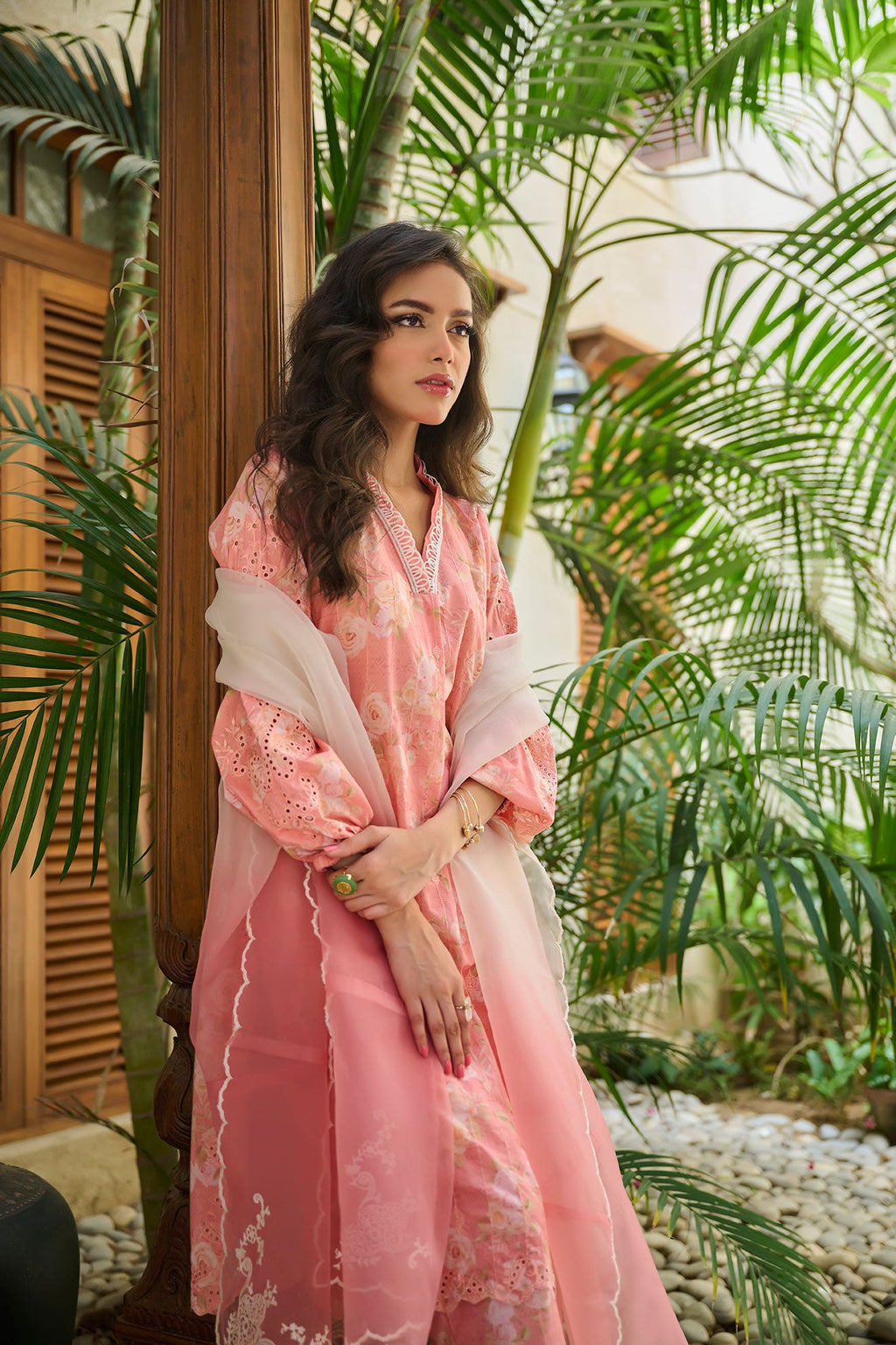 DD-1045 PINK DUPATTA