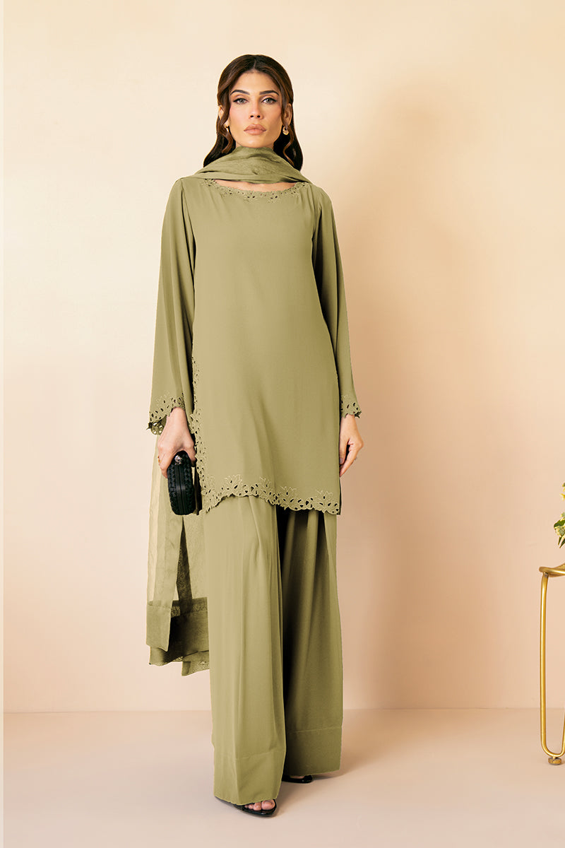 Clara Aloe Silk Dupatta