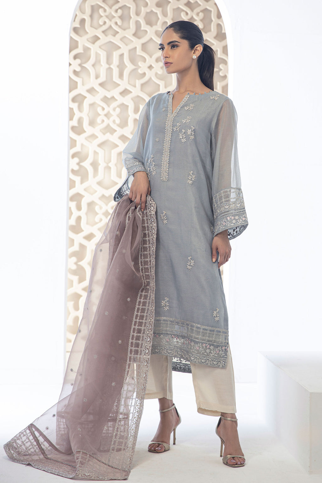 DD-0951 MAUVE DUPATTA