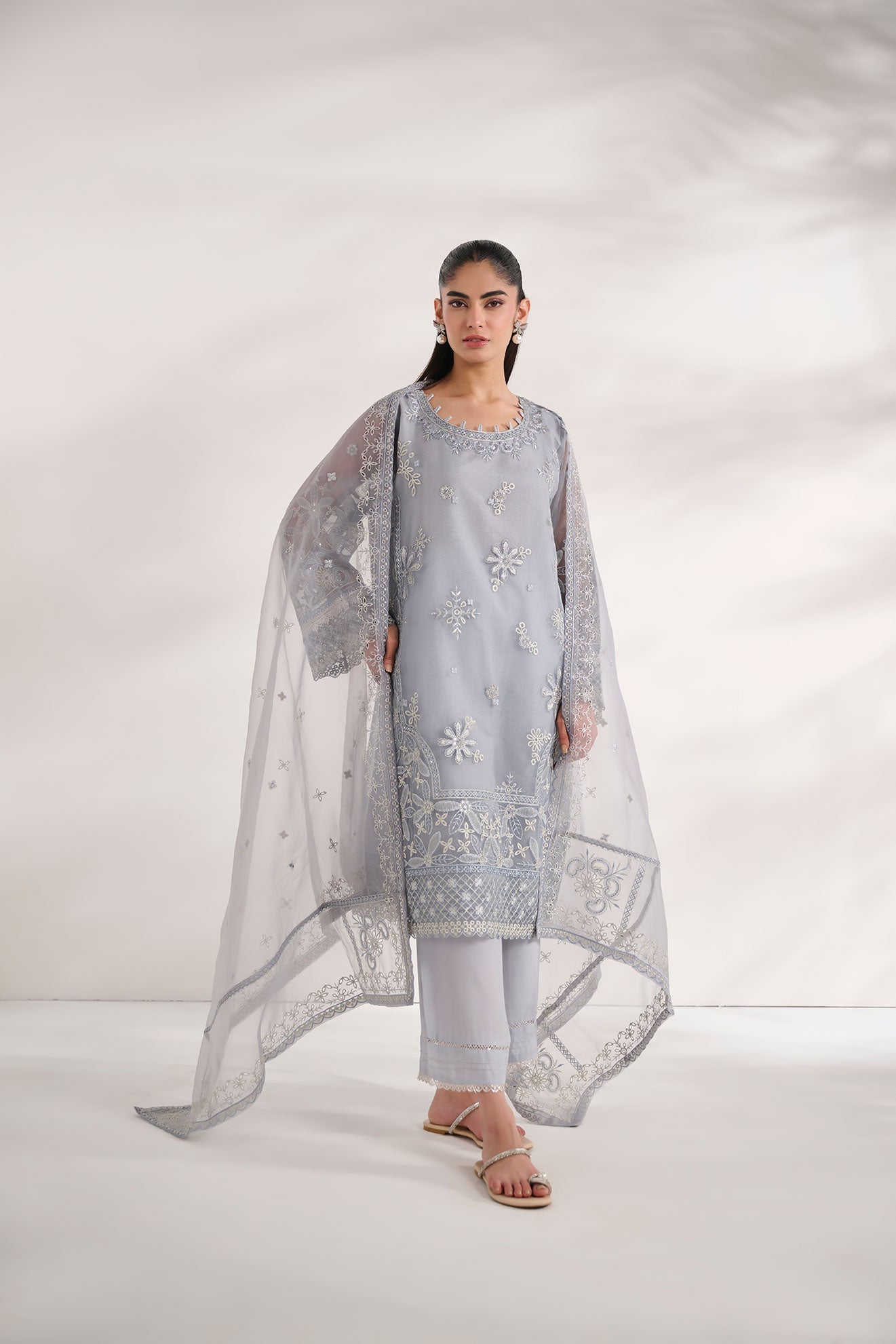 SS24DD-1183  GREY DUPATTA