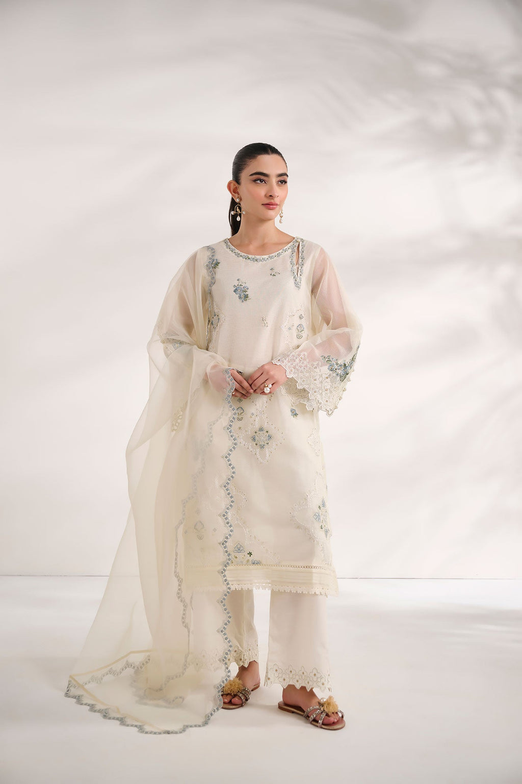 SS24DD-2462  OFF-WHITE DUPATTA