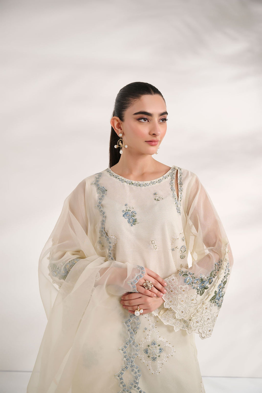 SS24DD-2462  OFF-WHITE DUPATTA