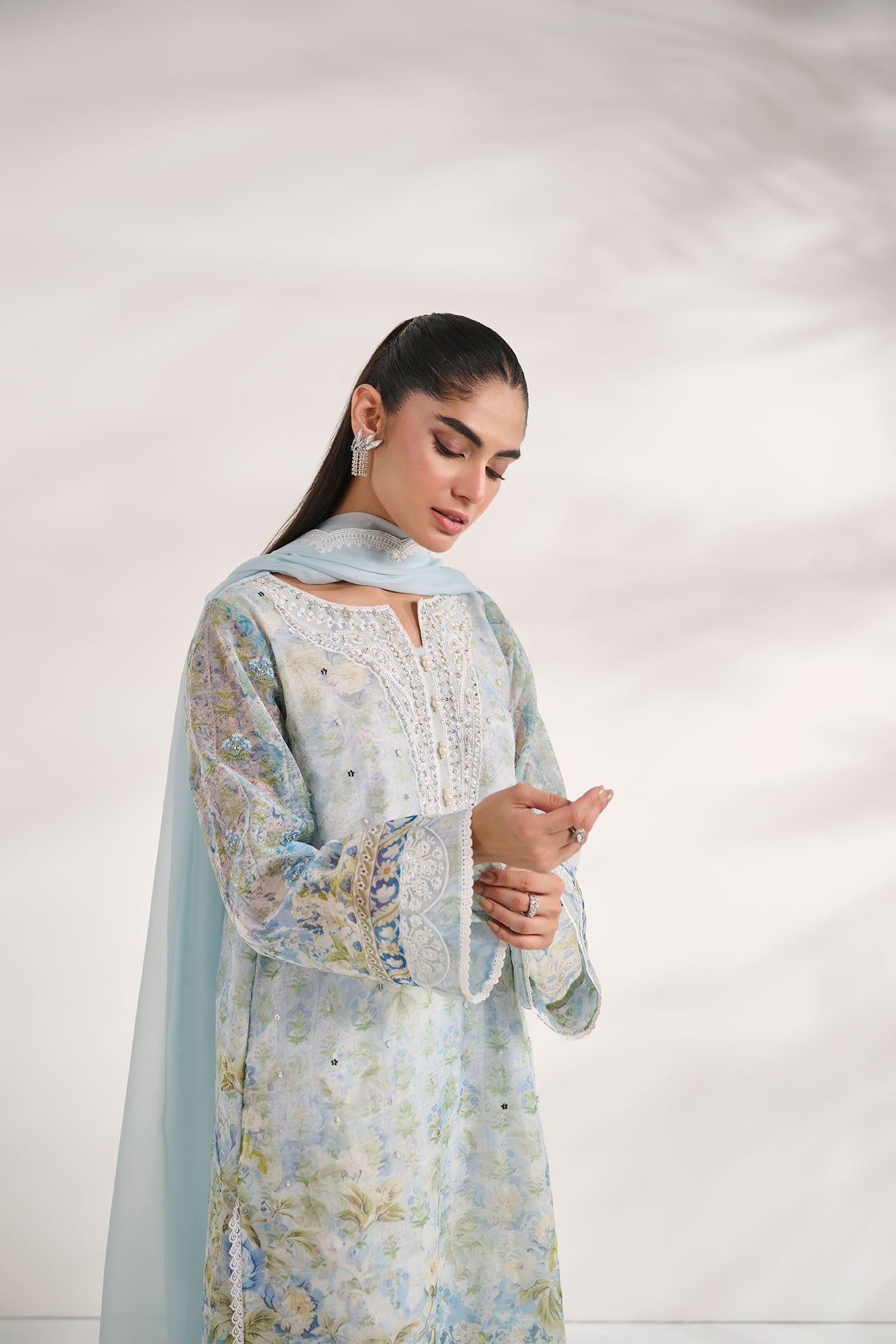SS24DD-2585  SKY BLUE DUPATTA