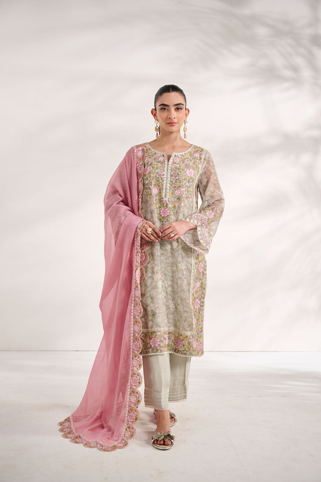 SS24DD-2588  PINK DUPATTA