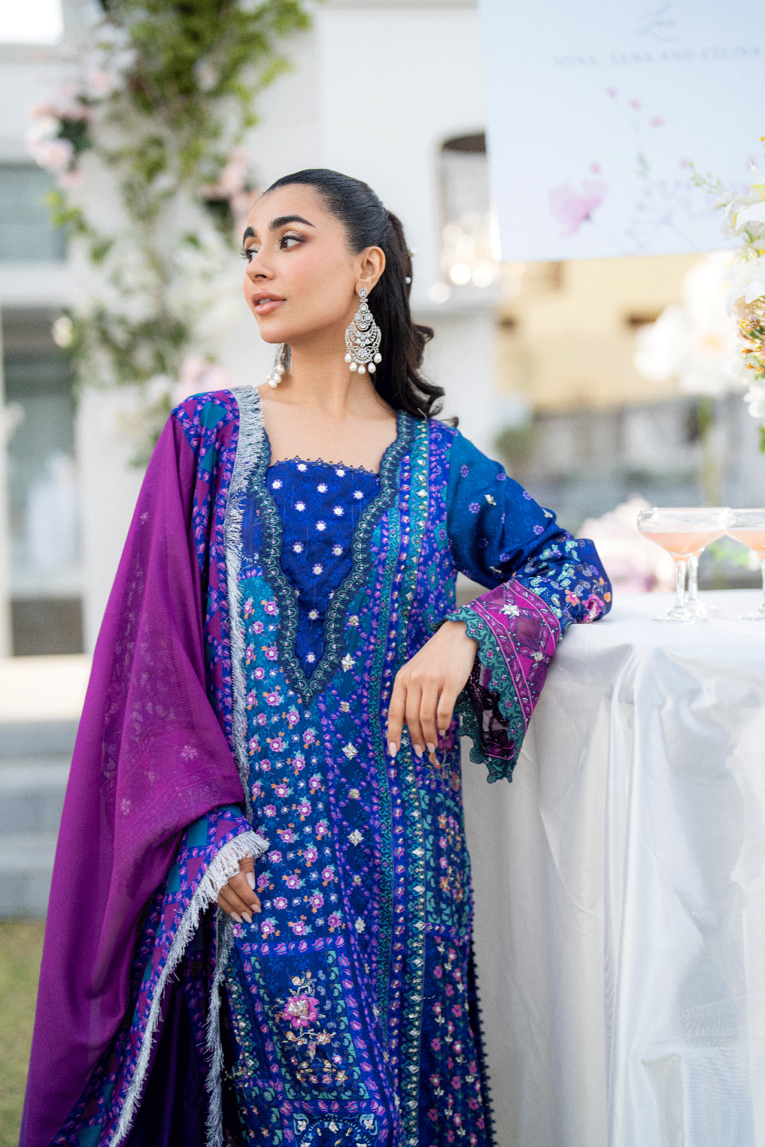 SS25DD-2686  BLUE DUPATTA