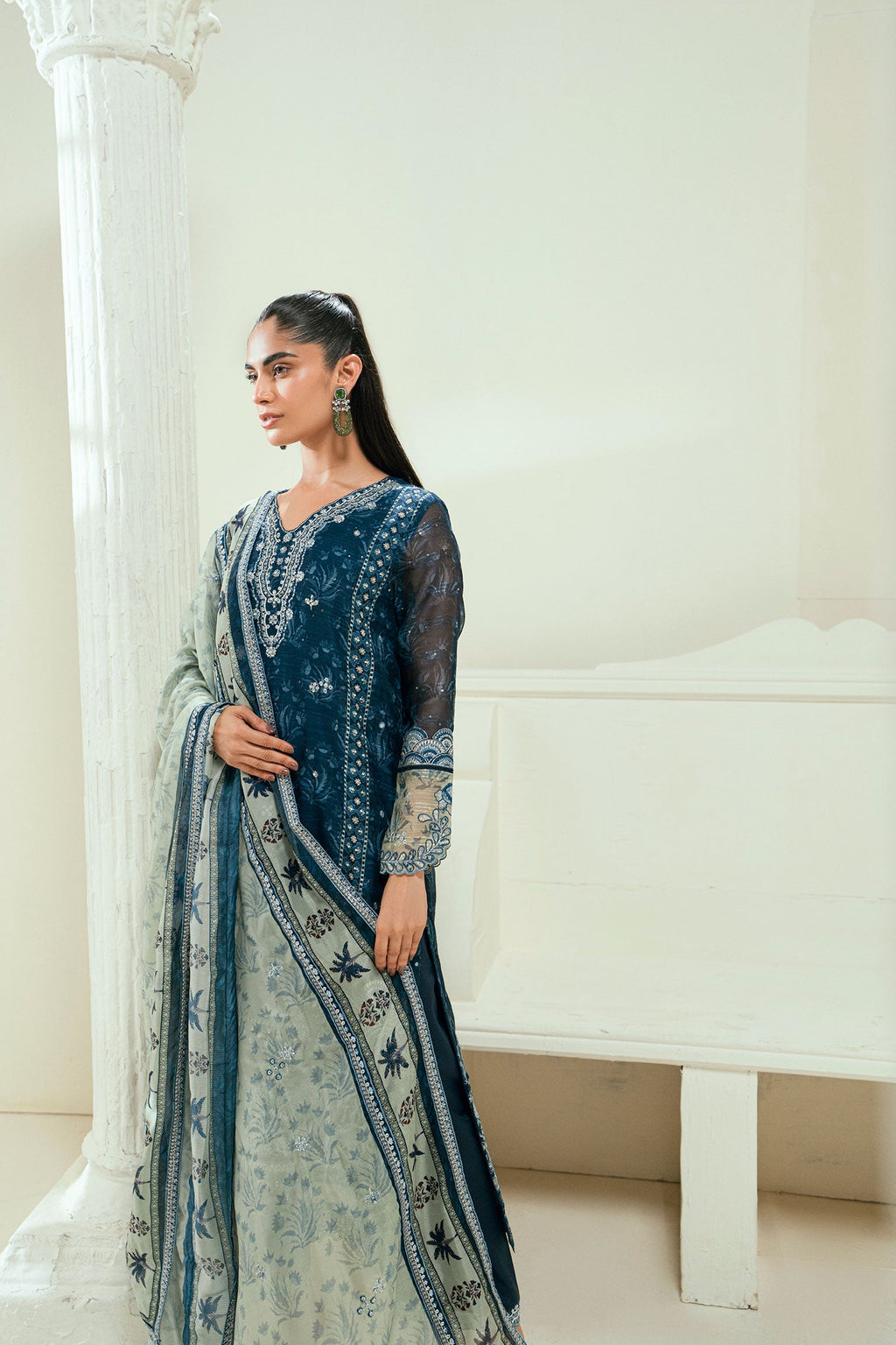 SS25DD-2695  BEIGE DUPATTA