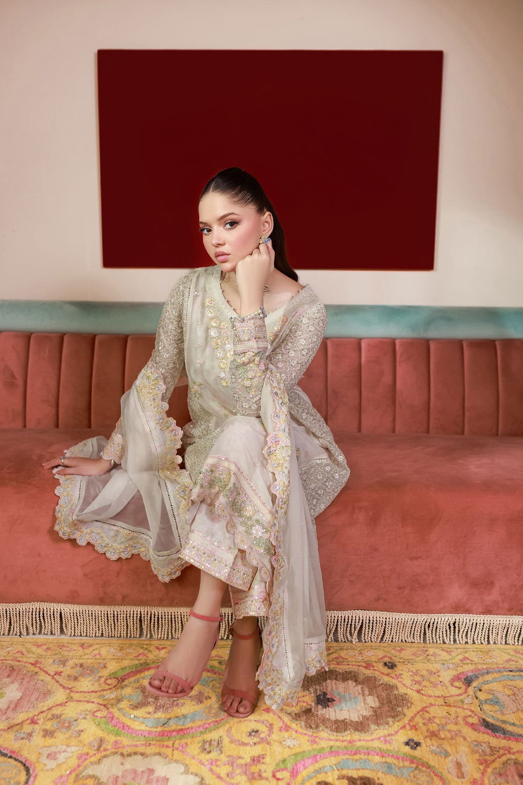 SS25DD-2711  OFF WHITE DUPATTA