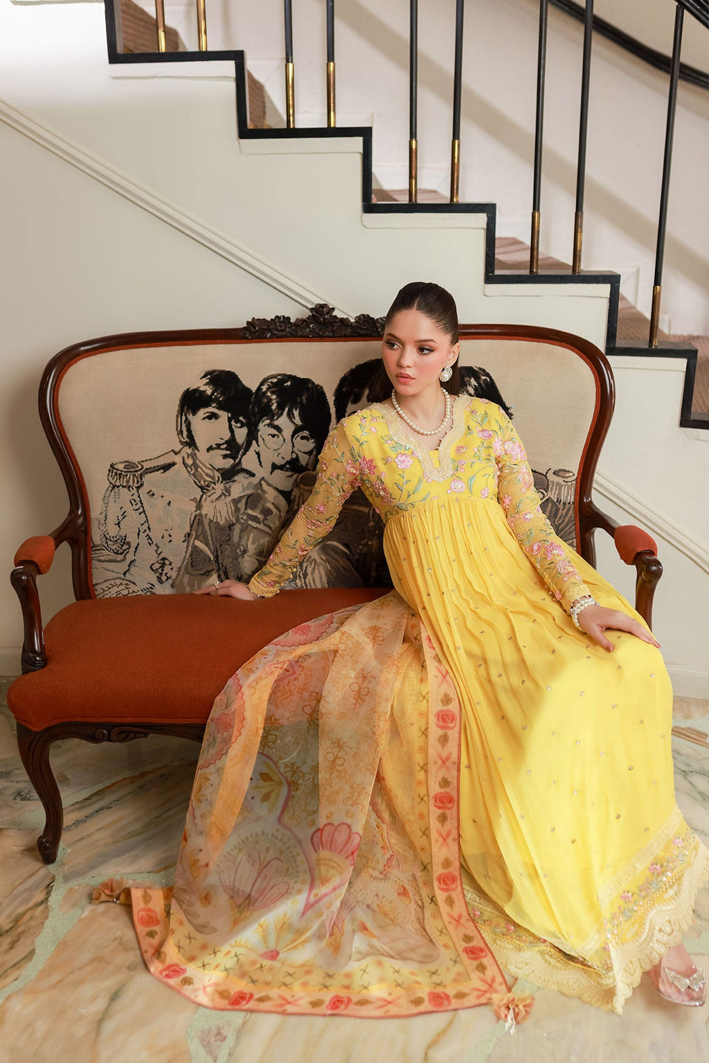 SS25DD-2713  YELLOW DUPATTA