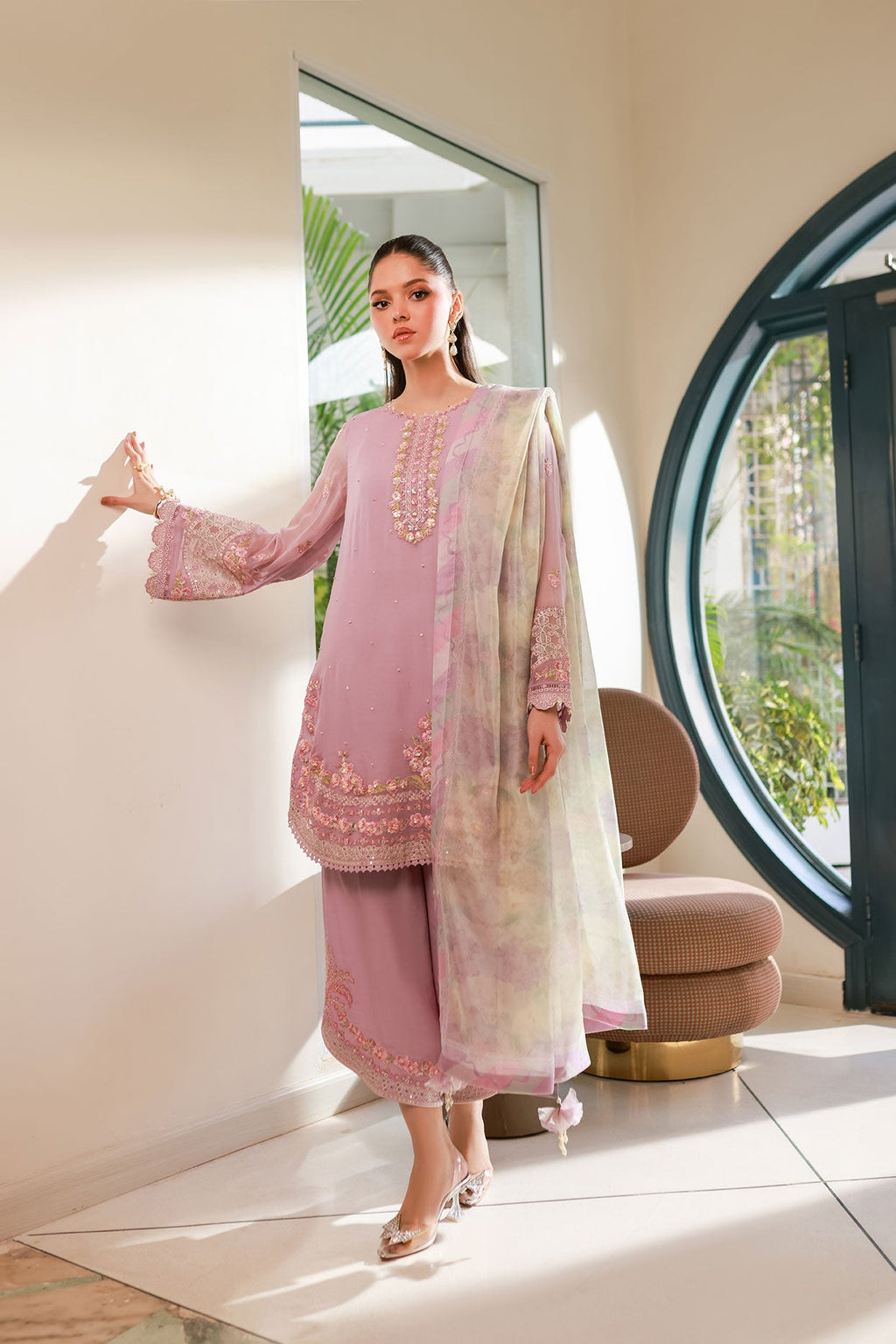 SS25DD-2718  L-PURPLE DUPATTA
