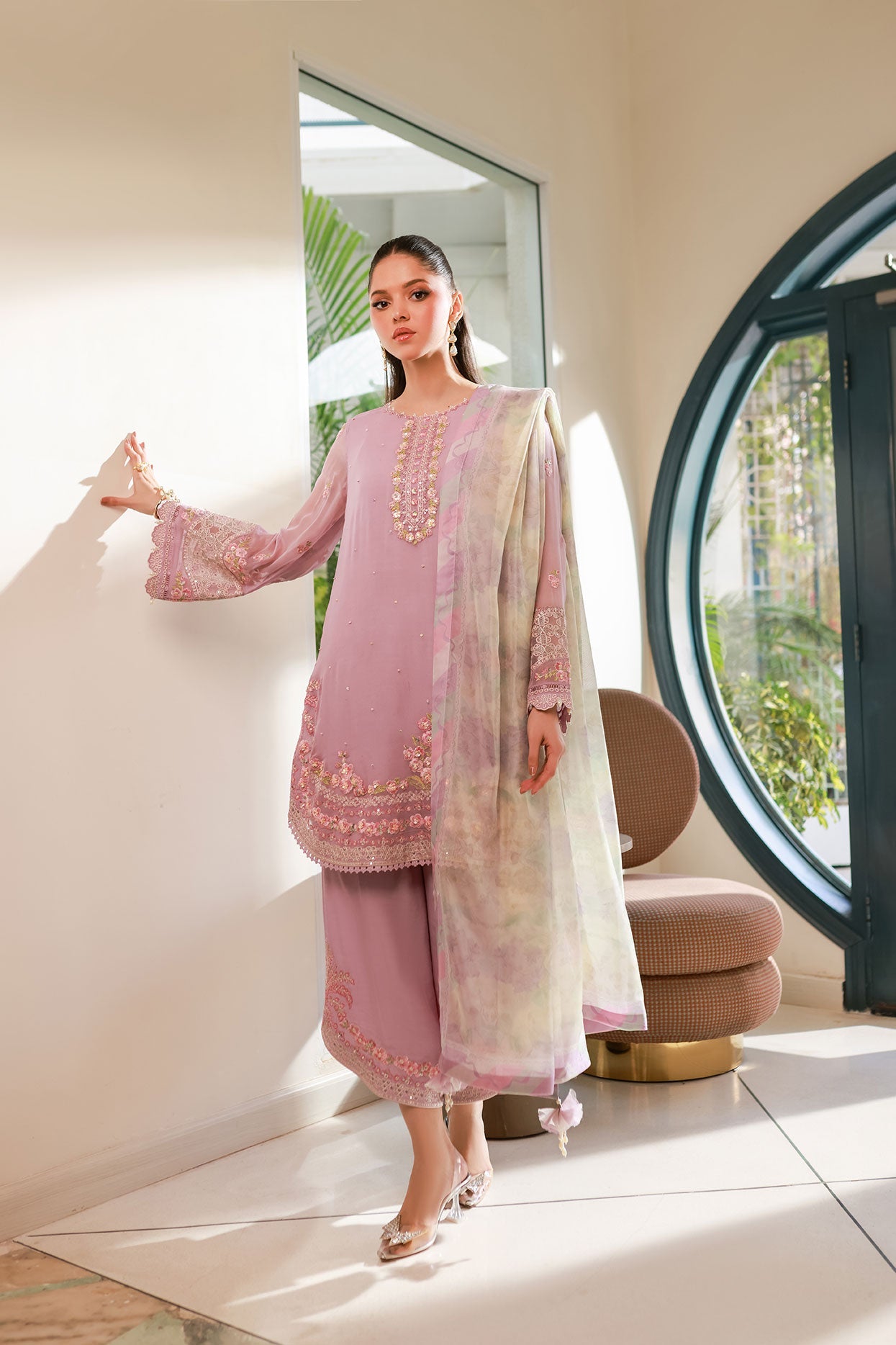 SS25DD-2718  L-PURPLE DUPATTA
