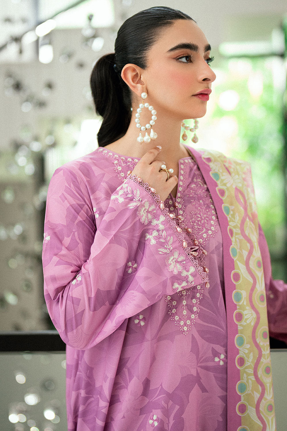 SS25DD-2746  PURPLE  PRINTED DUPATTA