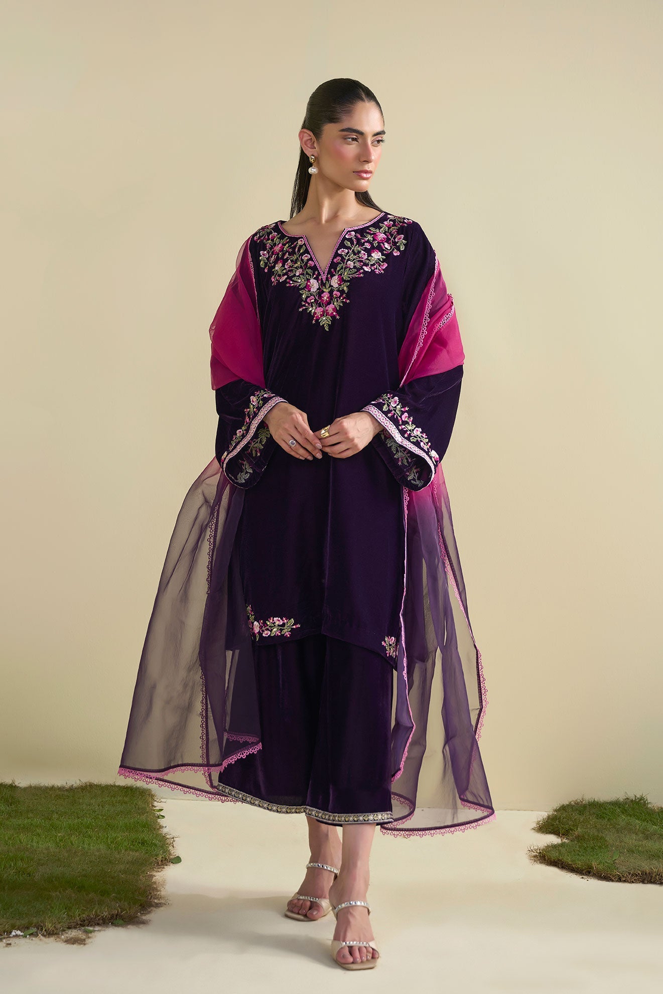FW25DD-2811  PURPLE TIE-DYE DUPATTA