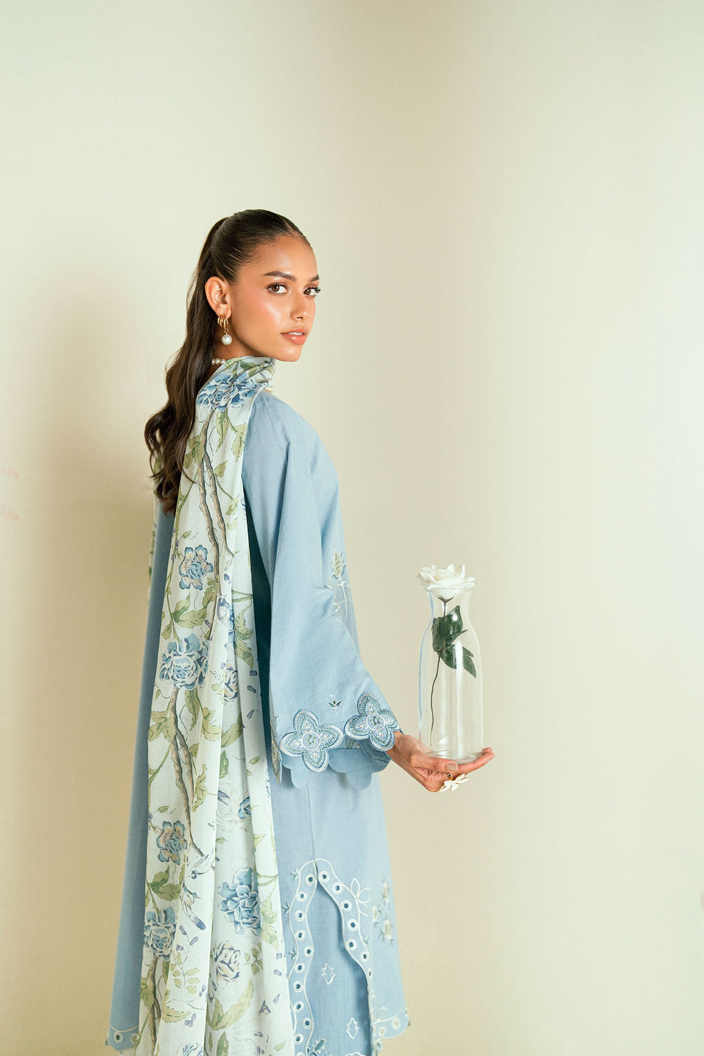 SS25DD-2553  SKY BLUE DUPATTA