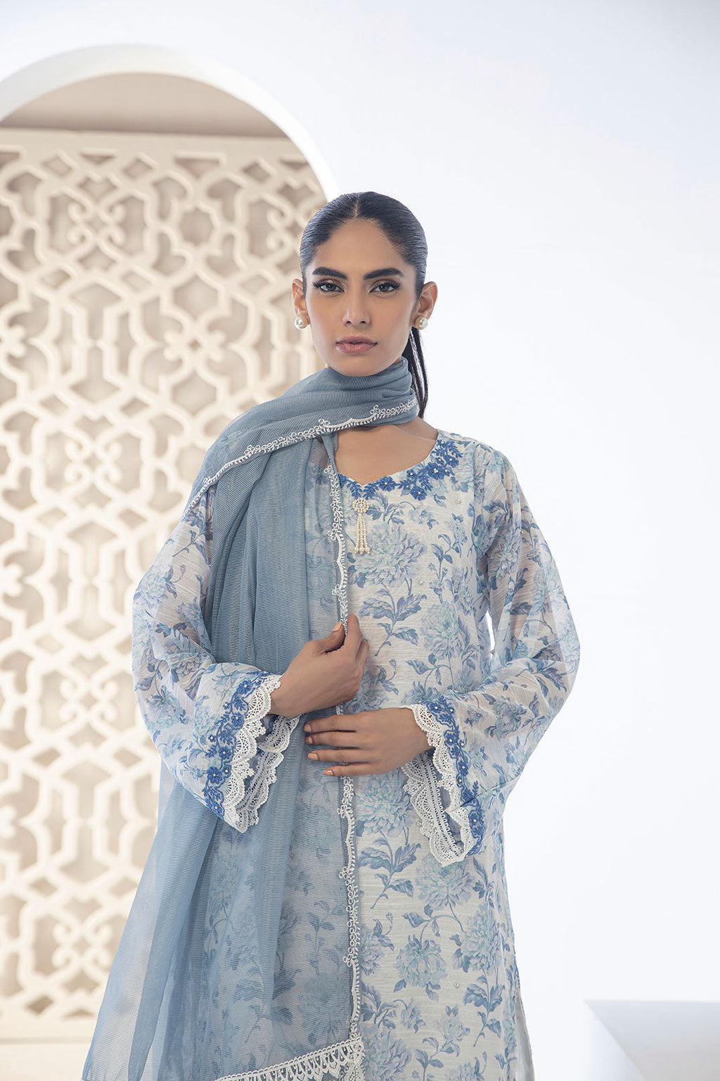 DD-0954  GREY DUPATTA