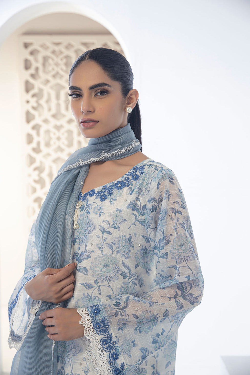 DD-0954  GREY DUPATTA