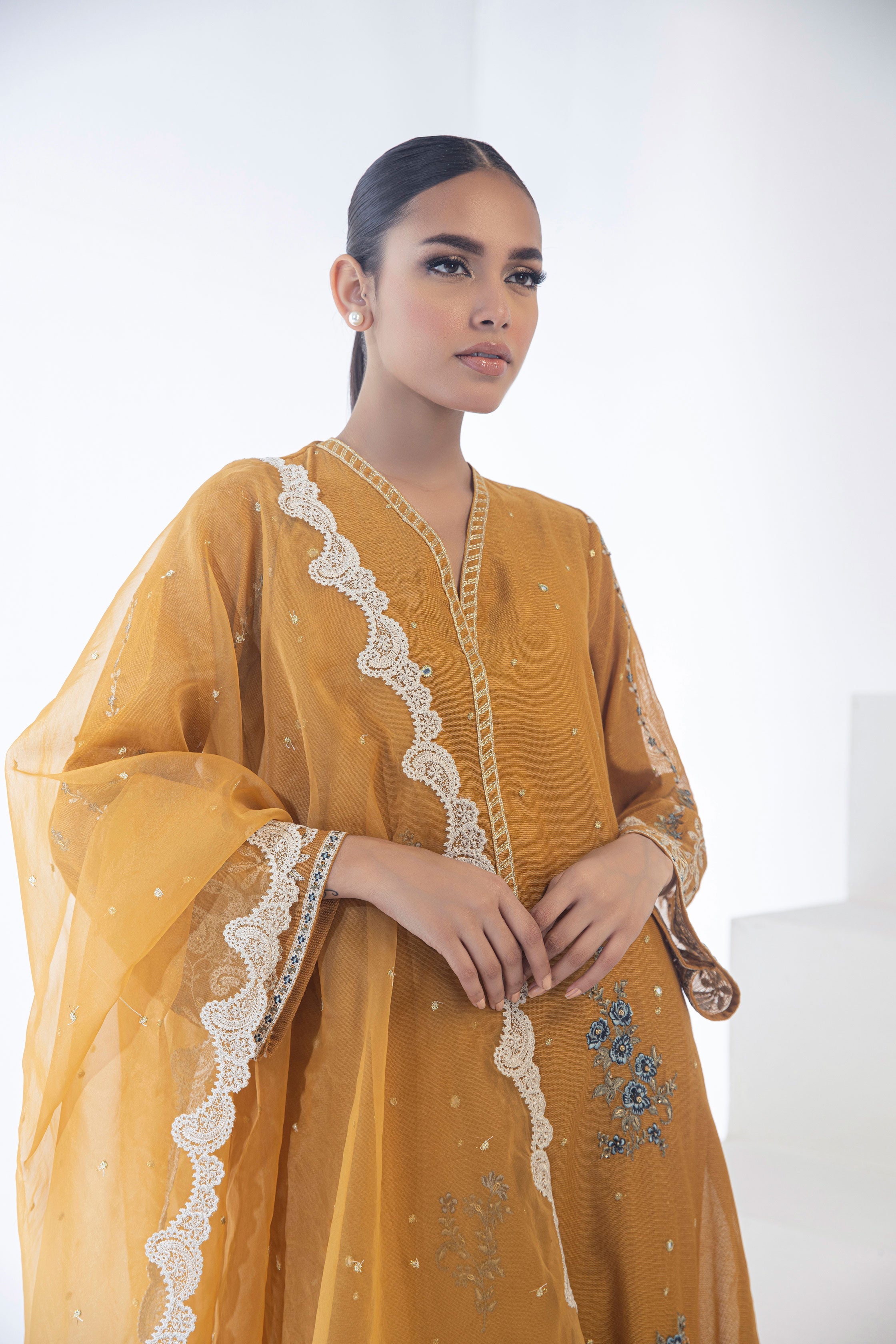 DD-0956 MUSTARD DUPATTA